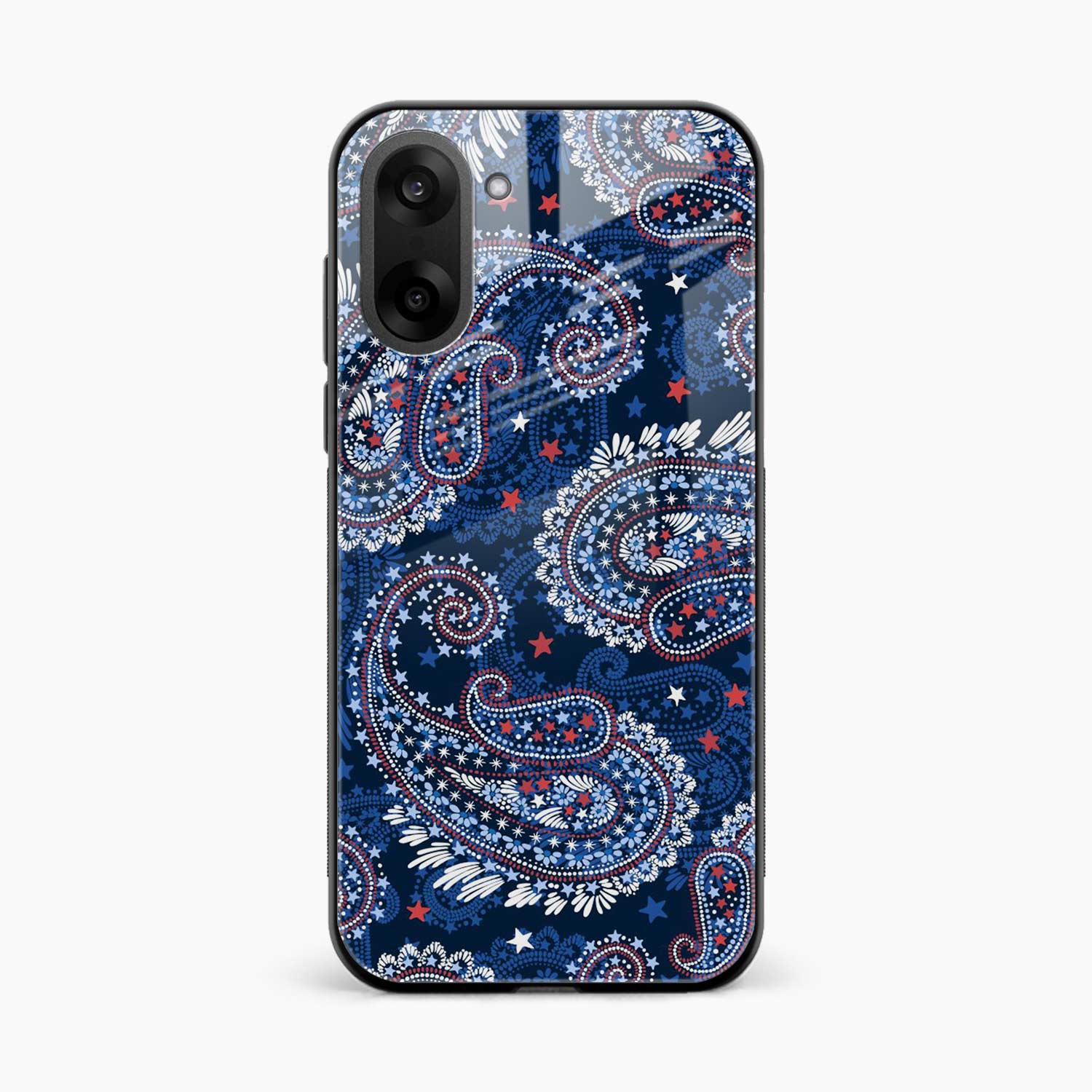 Blue Colored Classical Pattern OnePlus Nord CE 5 Back Cover