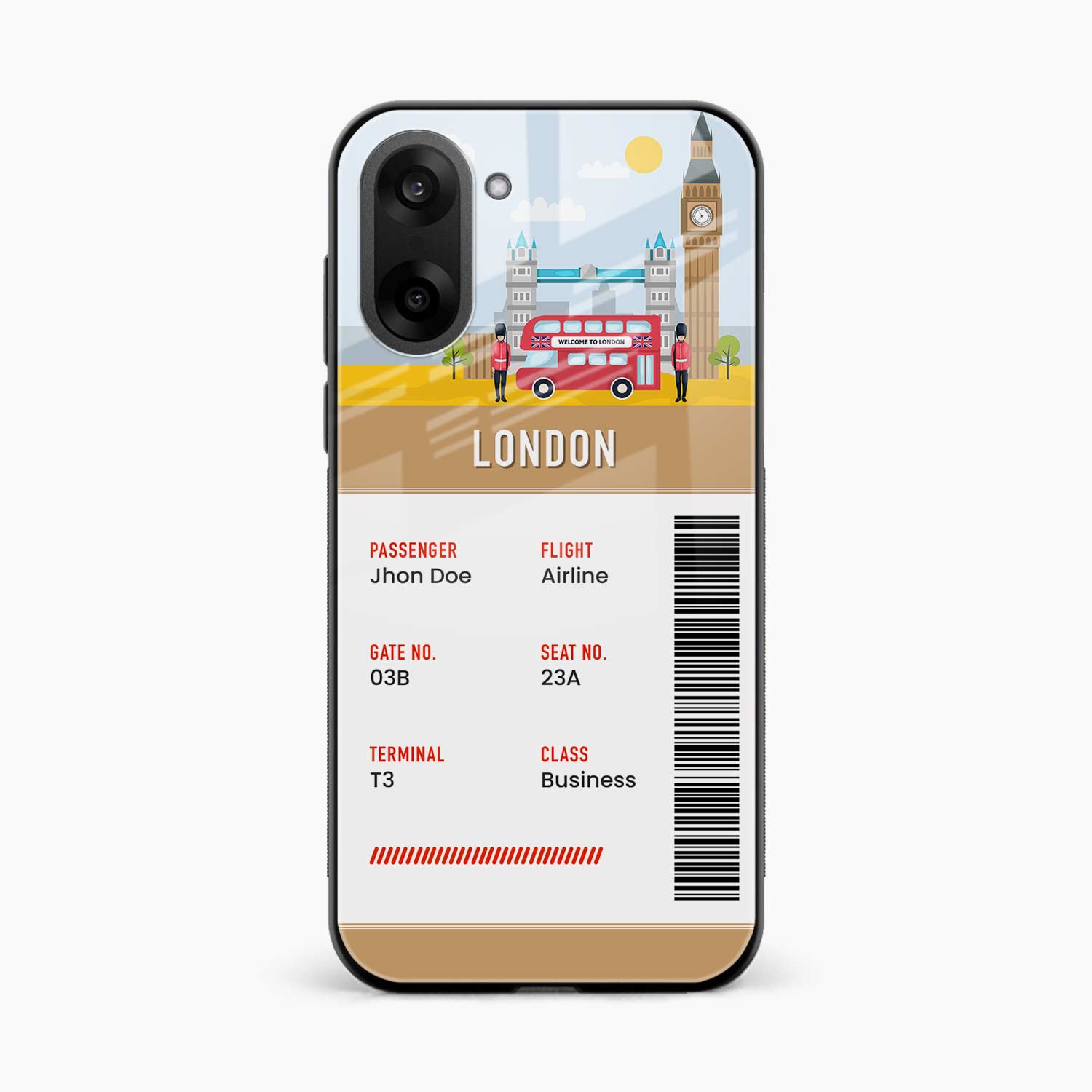 London Boarding Pass OnePlus Nord CE 5 Back Cover