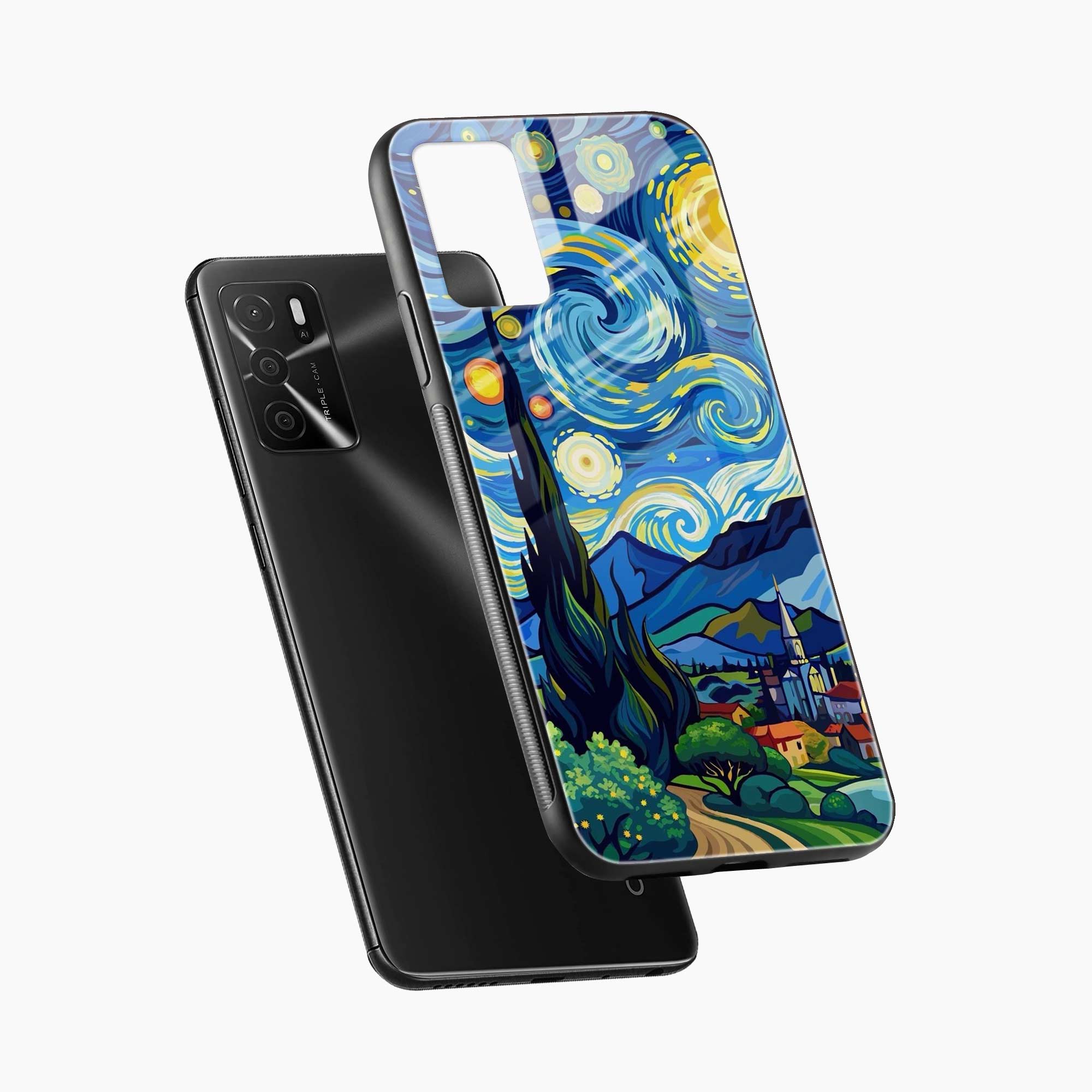 Starry Night Oppo A16s Back Cover