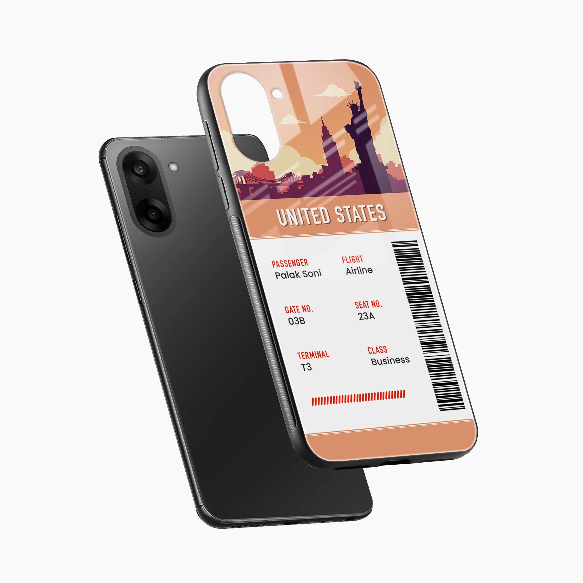 United States Boarding Pass OnePlus Nord CE 5 Back Cover