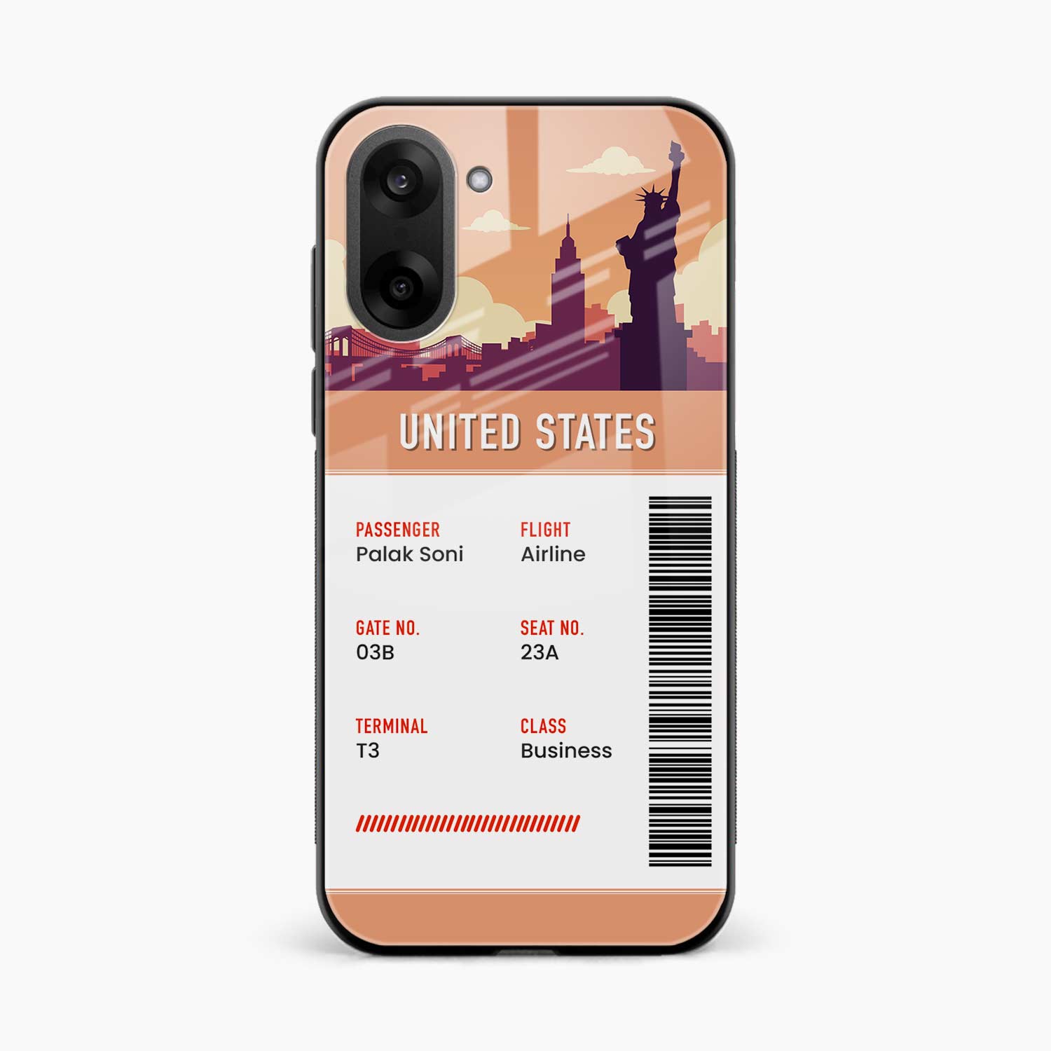 United States Boarding Pass OnePlus Nord CE 5 Back Cover