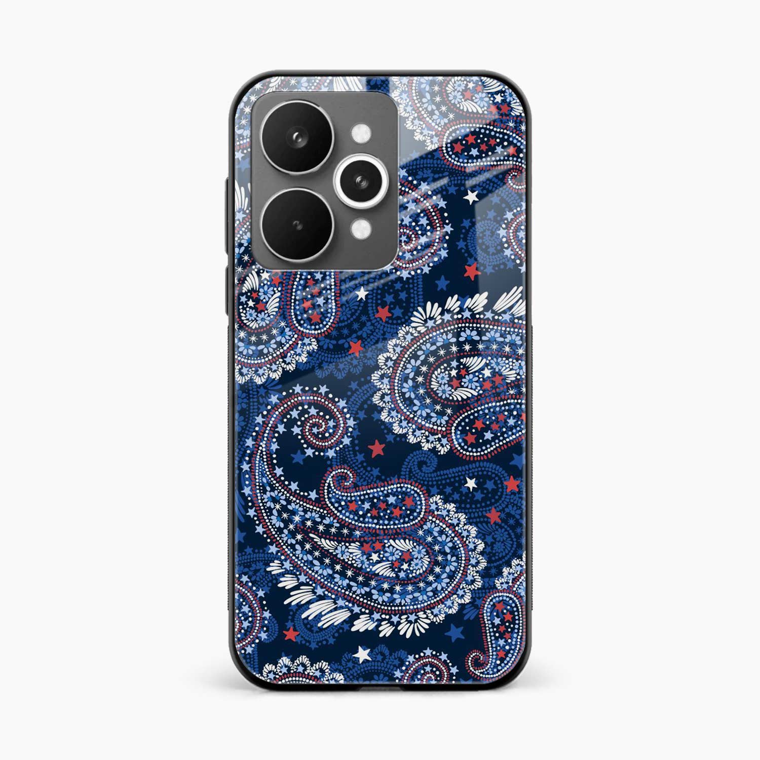 Blue Colored Classical Pattern Realme 15 5G Back Cover