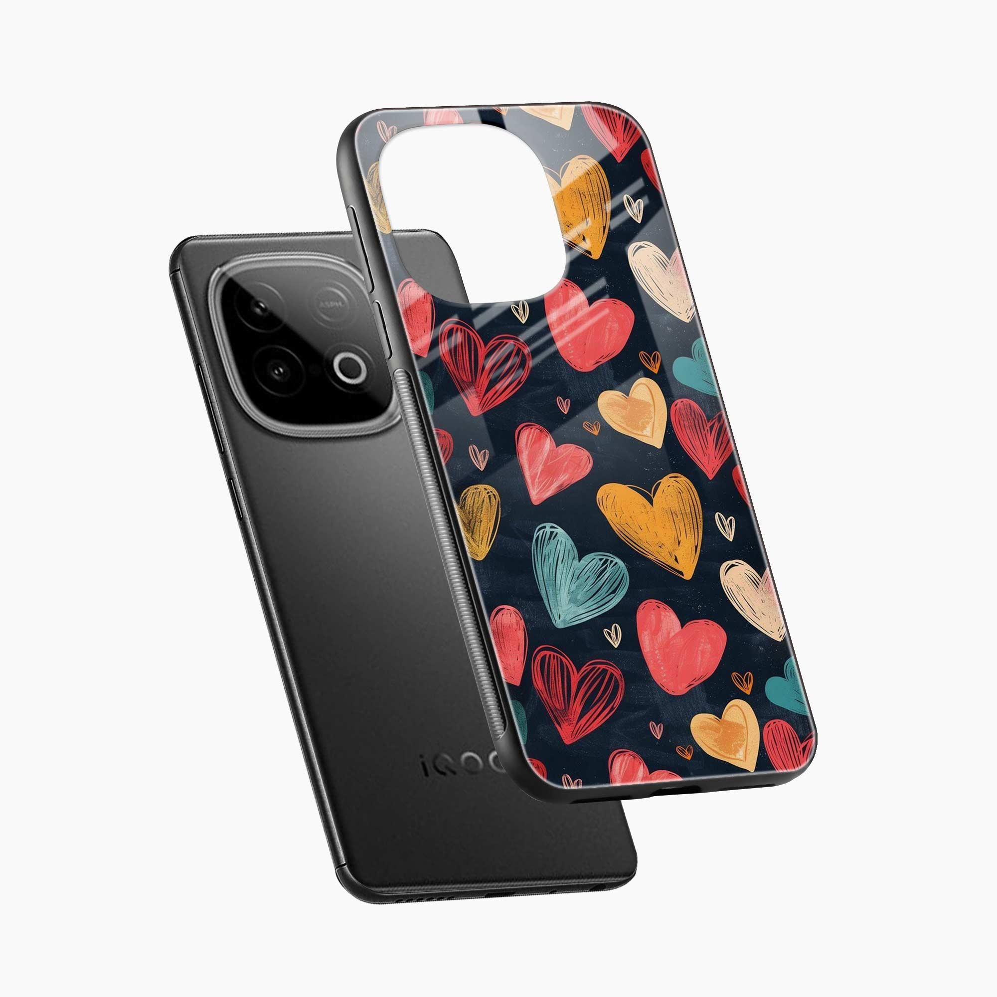 Colorful Hearts Iqoo Neo 10 Back Cover