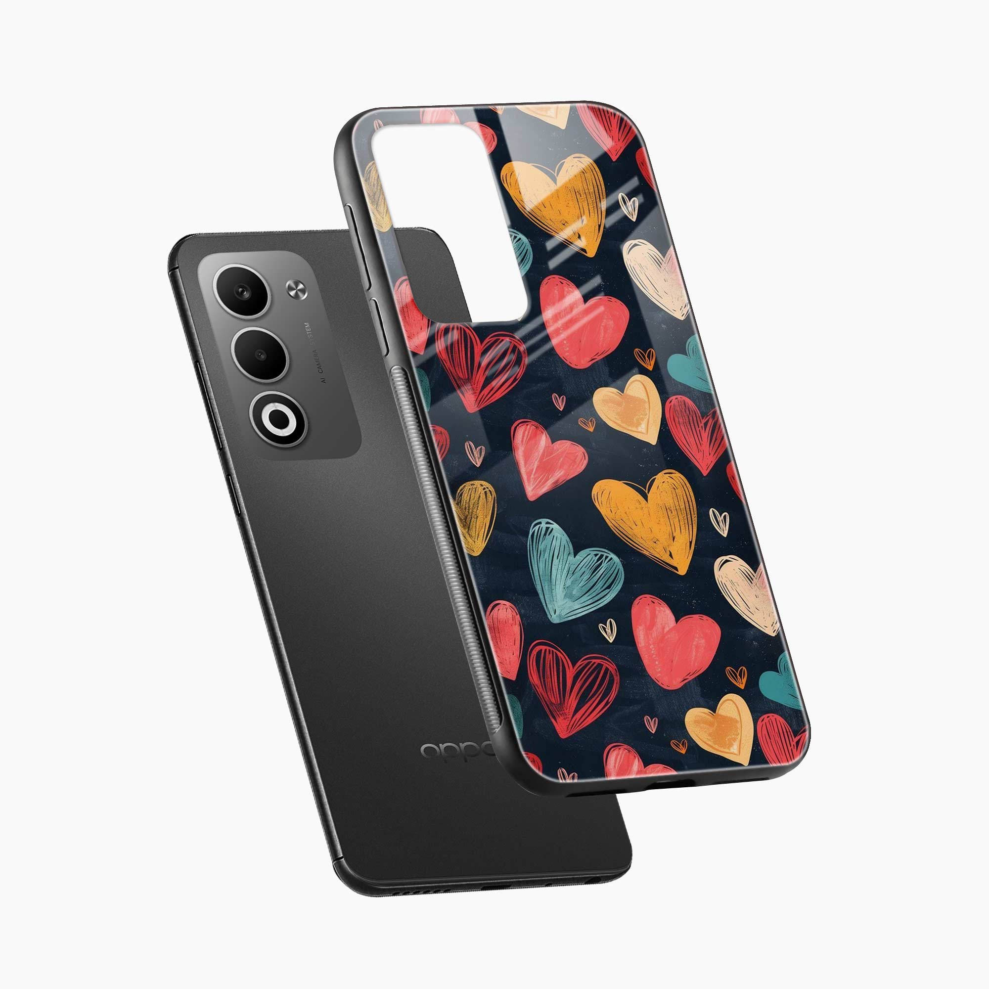 Colorful Hearts Oppo A5 5G Back Cover