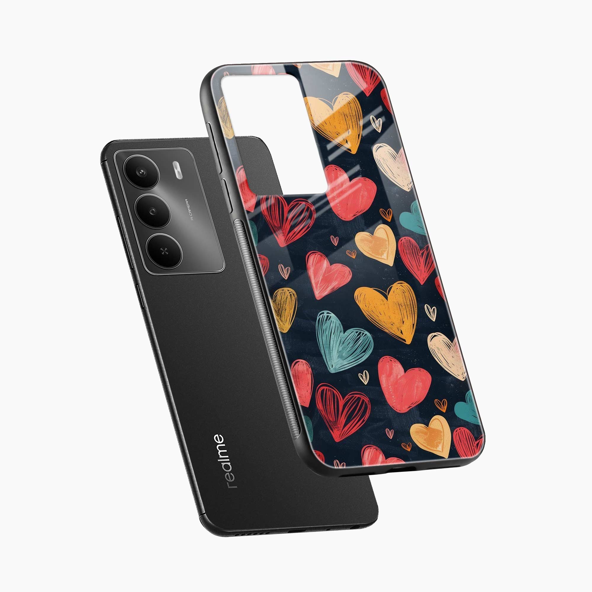 Colorful Hearts Realme C73 5G Back Cover