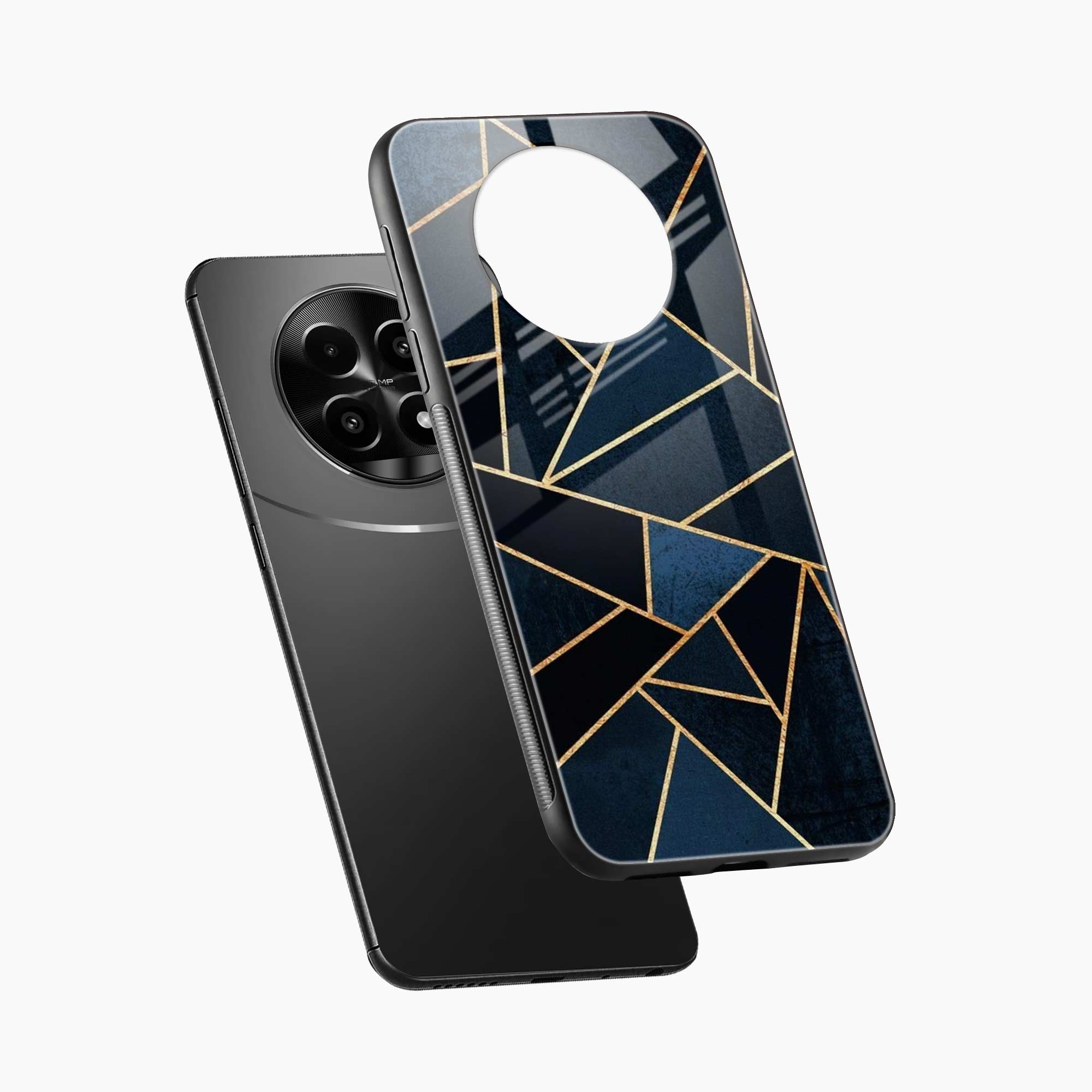 Diagonal Marble Golden Cut Realme 14 Pro Lite 5G Back Cover