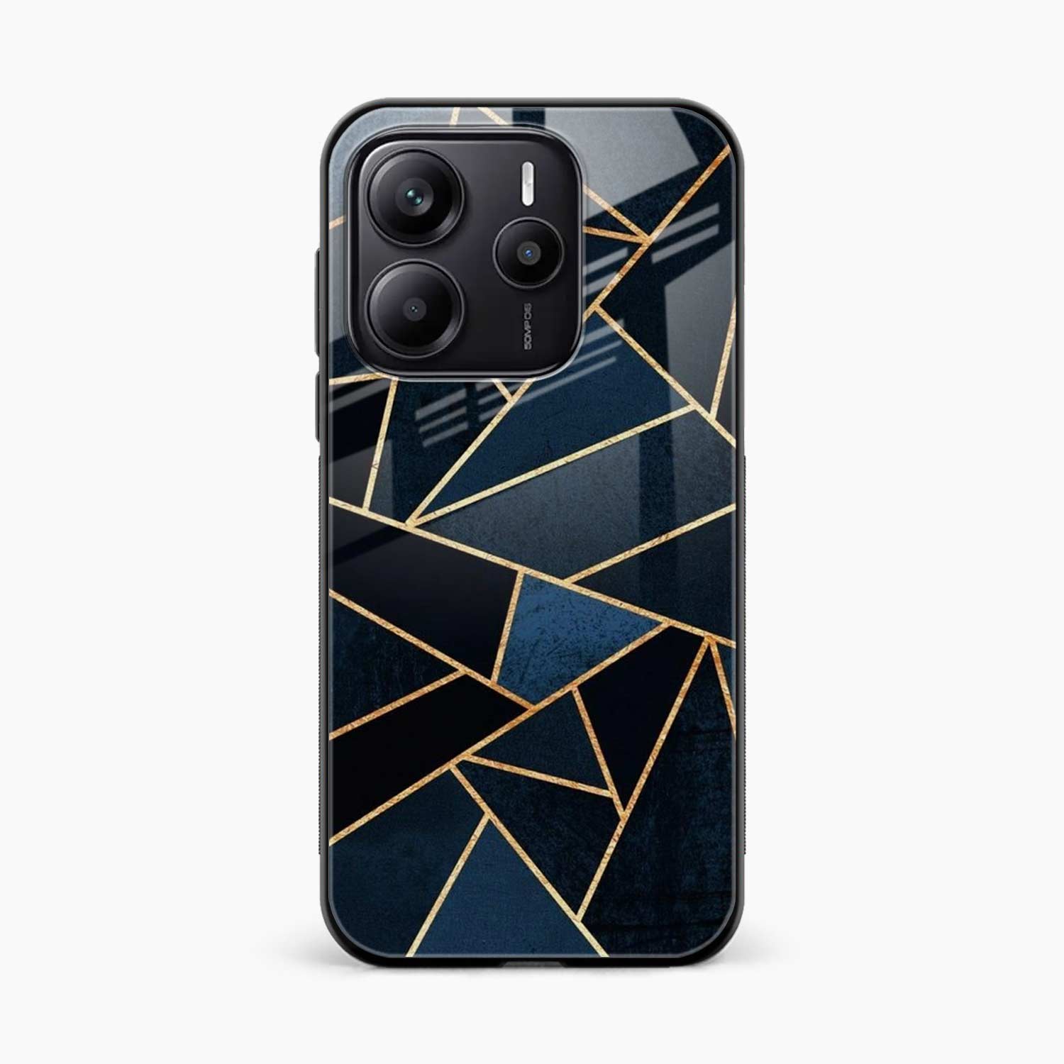 Diagonal Marble Golden Cut Redmi Note 14 SE 5G Back Cover
