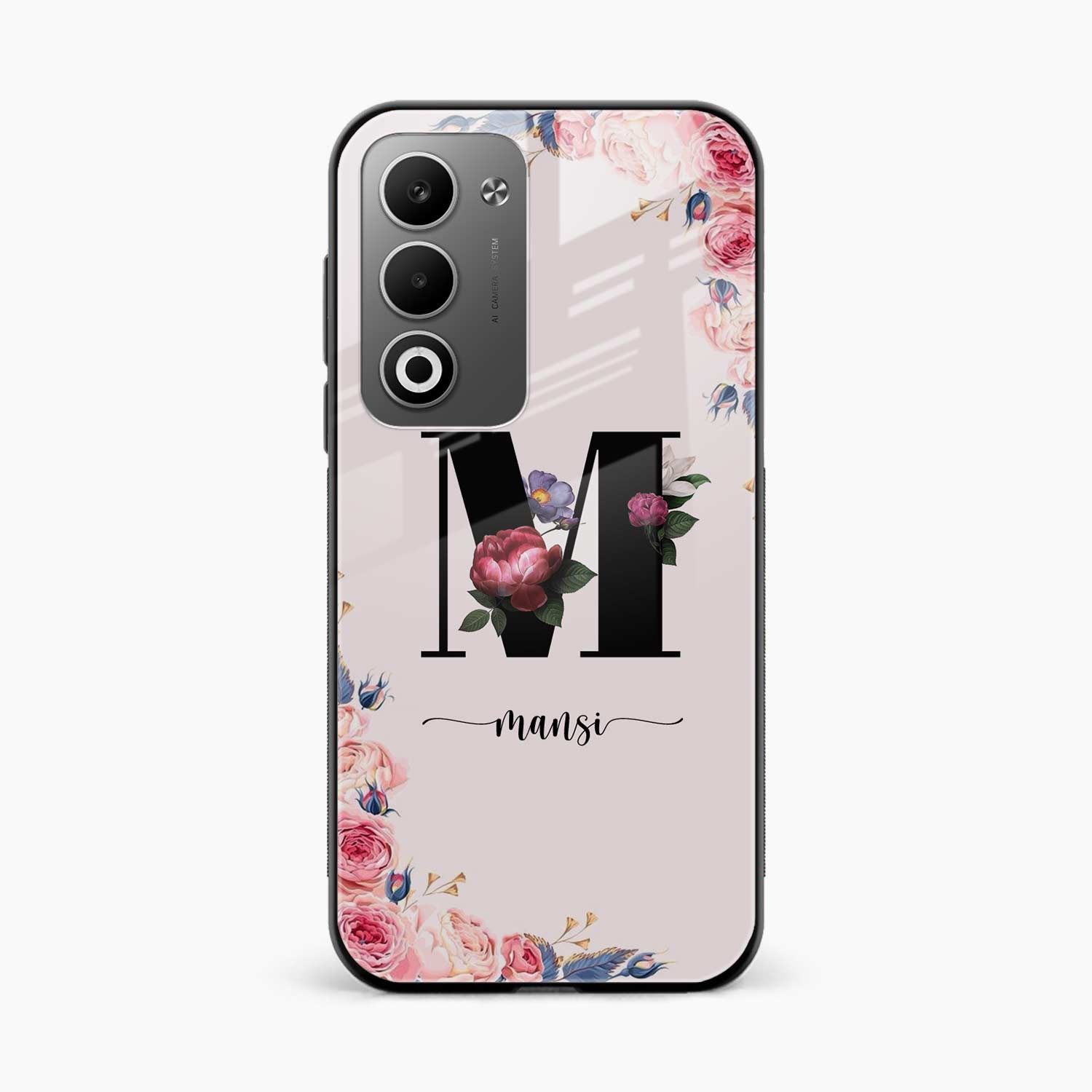 Floral Name Personalised Oppo A5 5G Back Cover