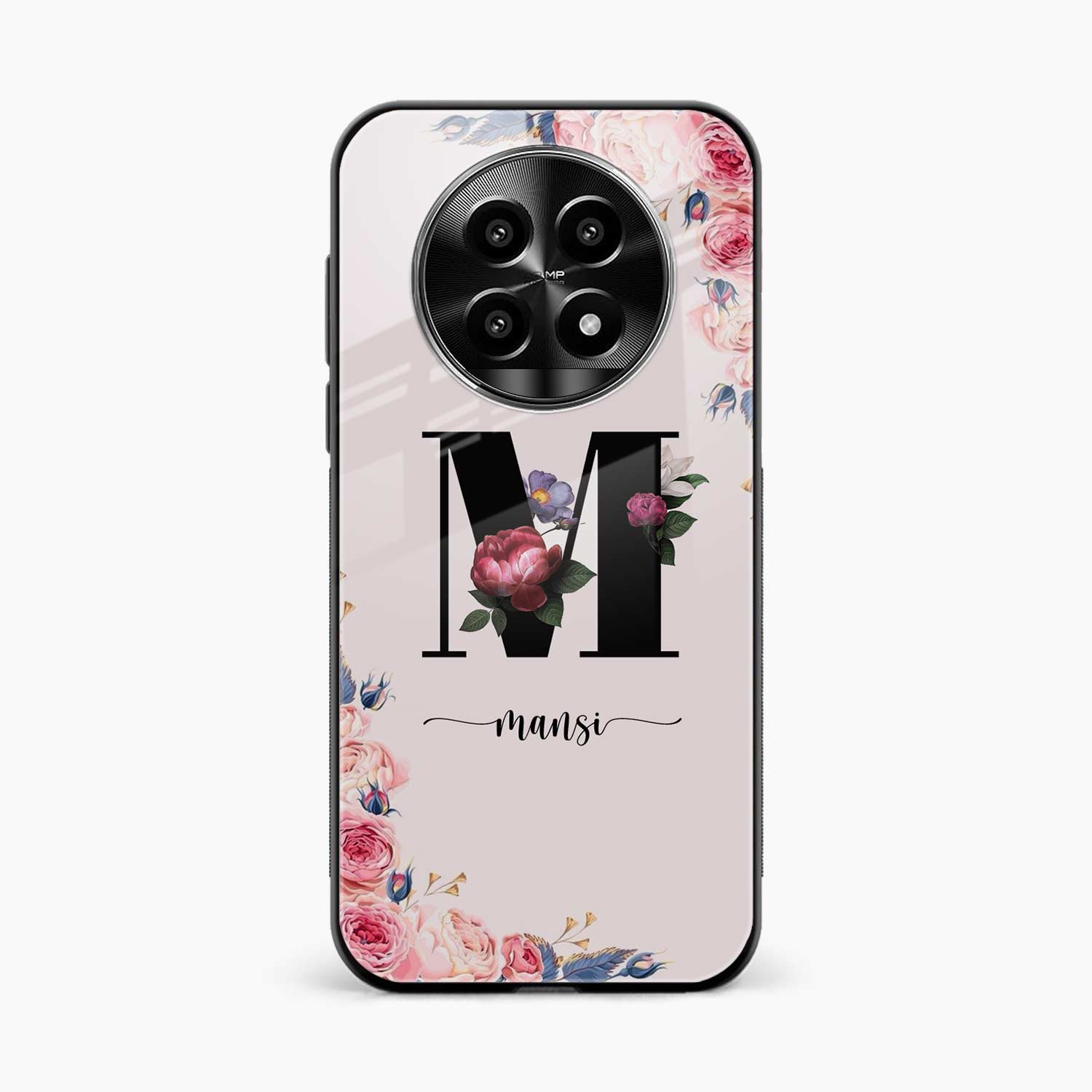 Floral Name Personalised Realme 14 Pro Lite 5G Back Cover