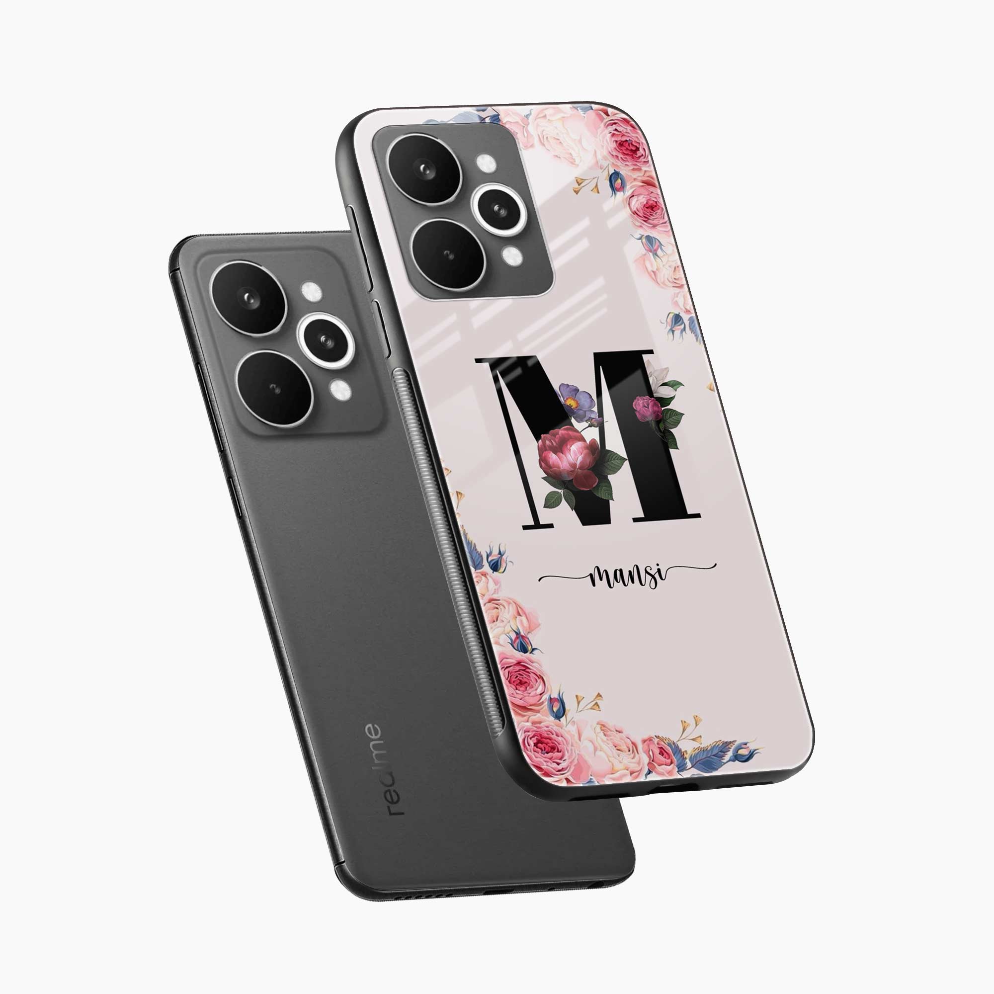 Floral Name Personalised Realme 15 Pro 5G Back Cover