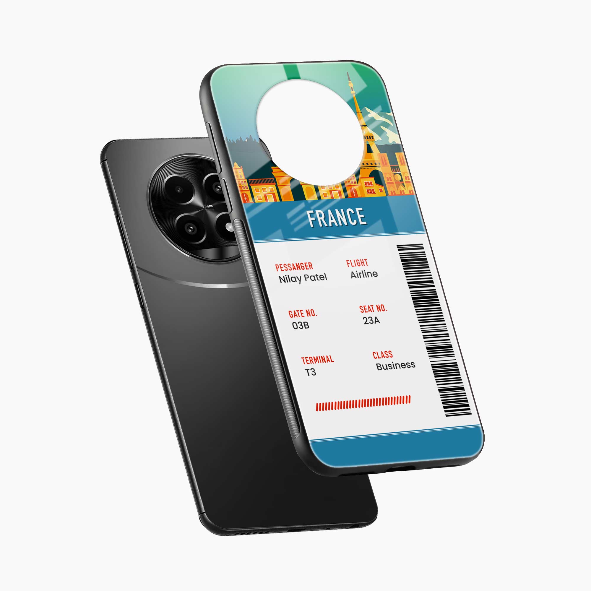 France Boarding Pass Realme 14 Pro Lite 5G Back Cover