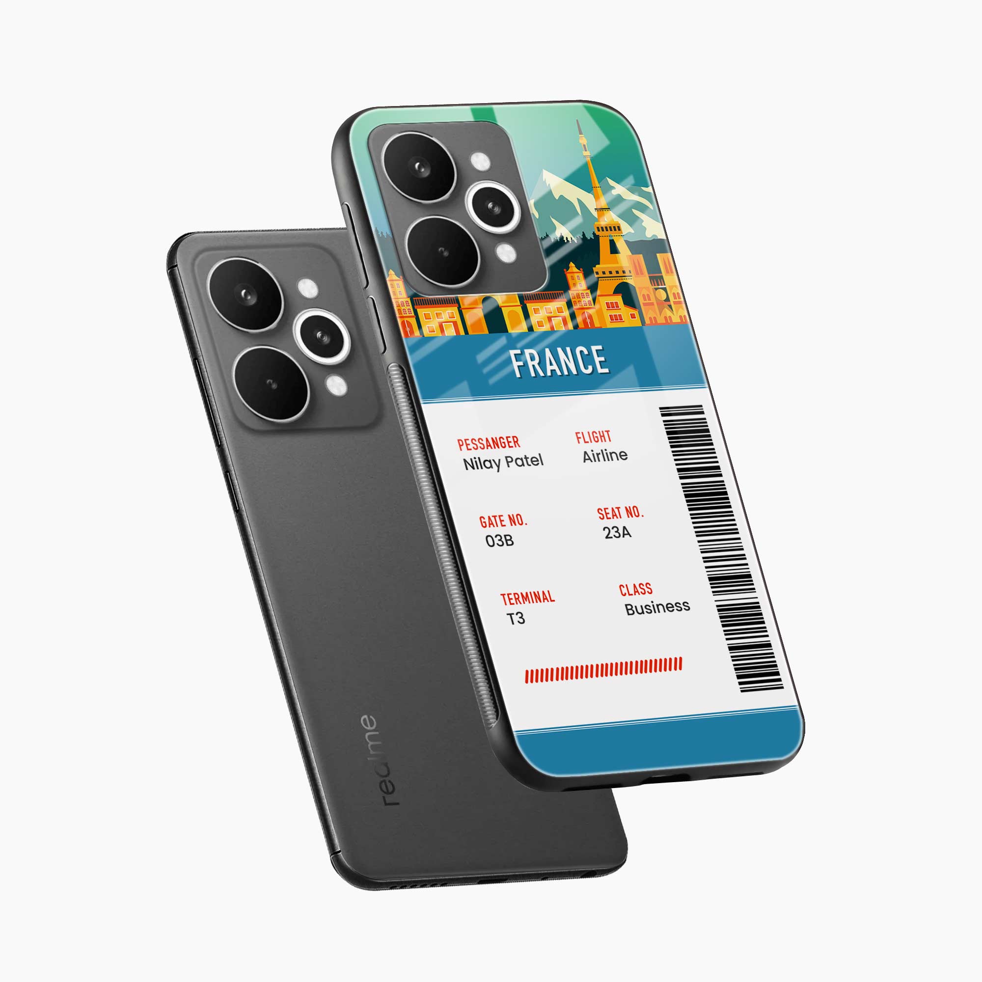 France Boarding Pass Realme 15 Pro 5G Back Cover