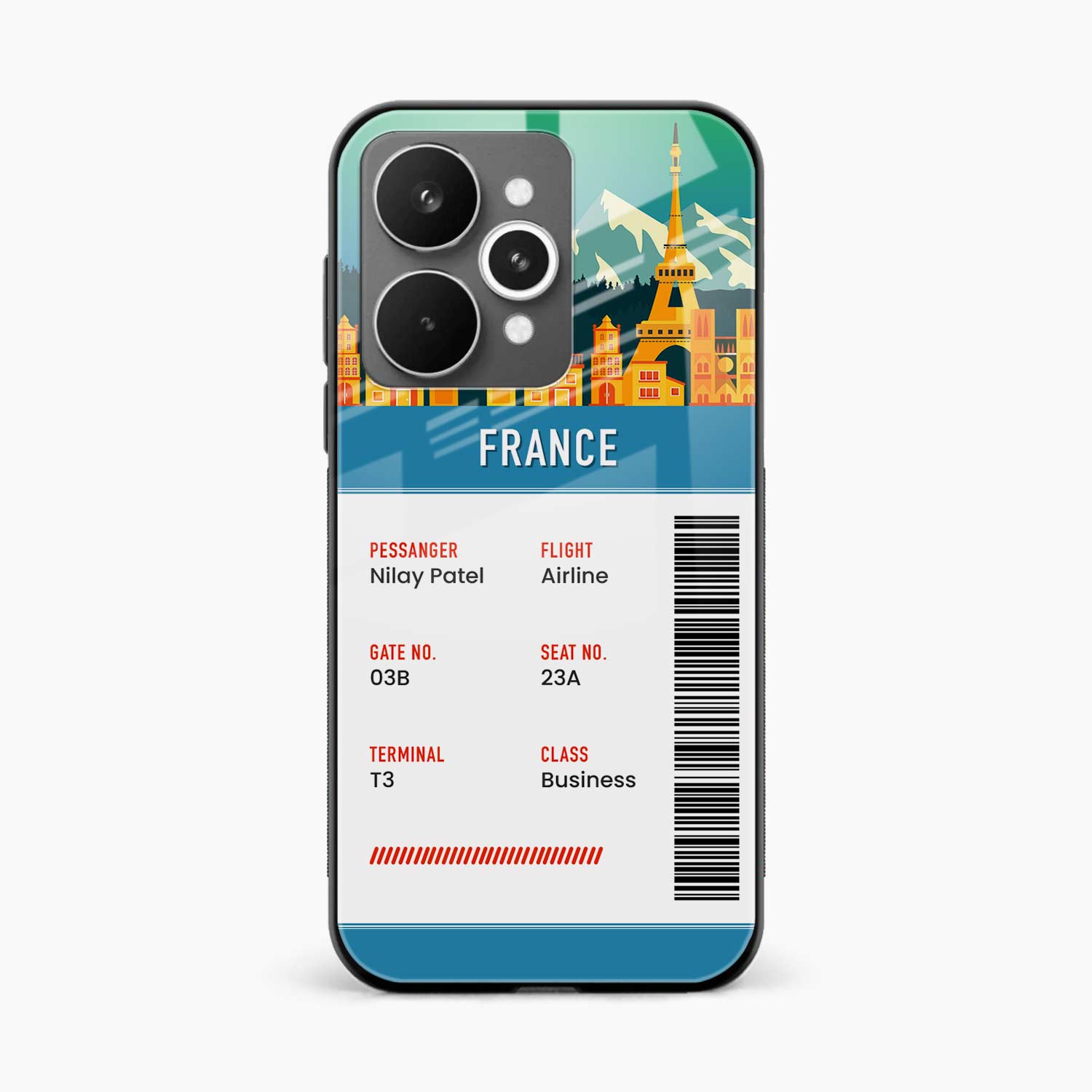France Boarding Pass Realme 15 Pro 5G Back Cover