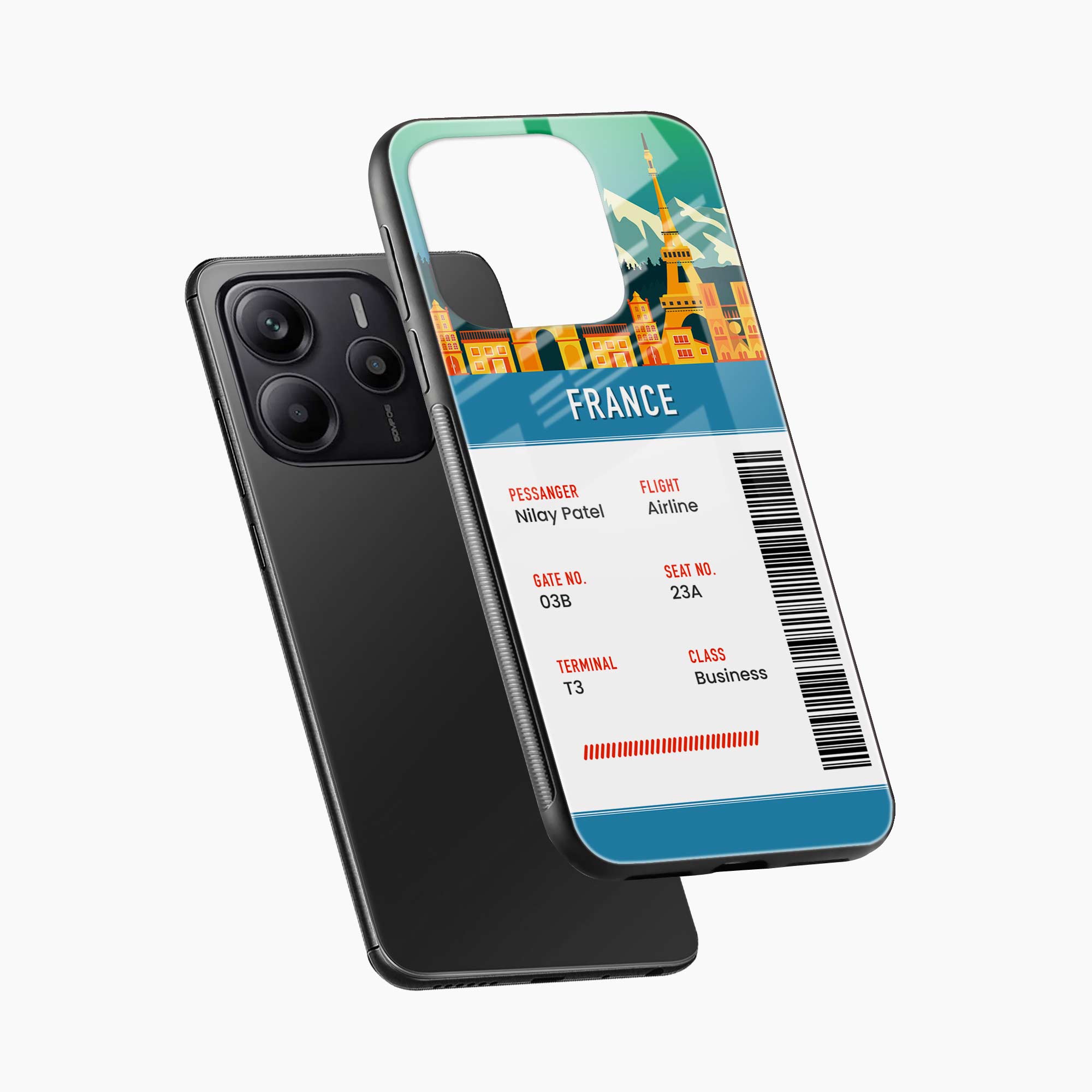 France Boarding Pass Redmi Note 14 SE 5G Back Cover