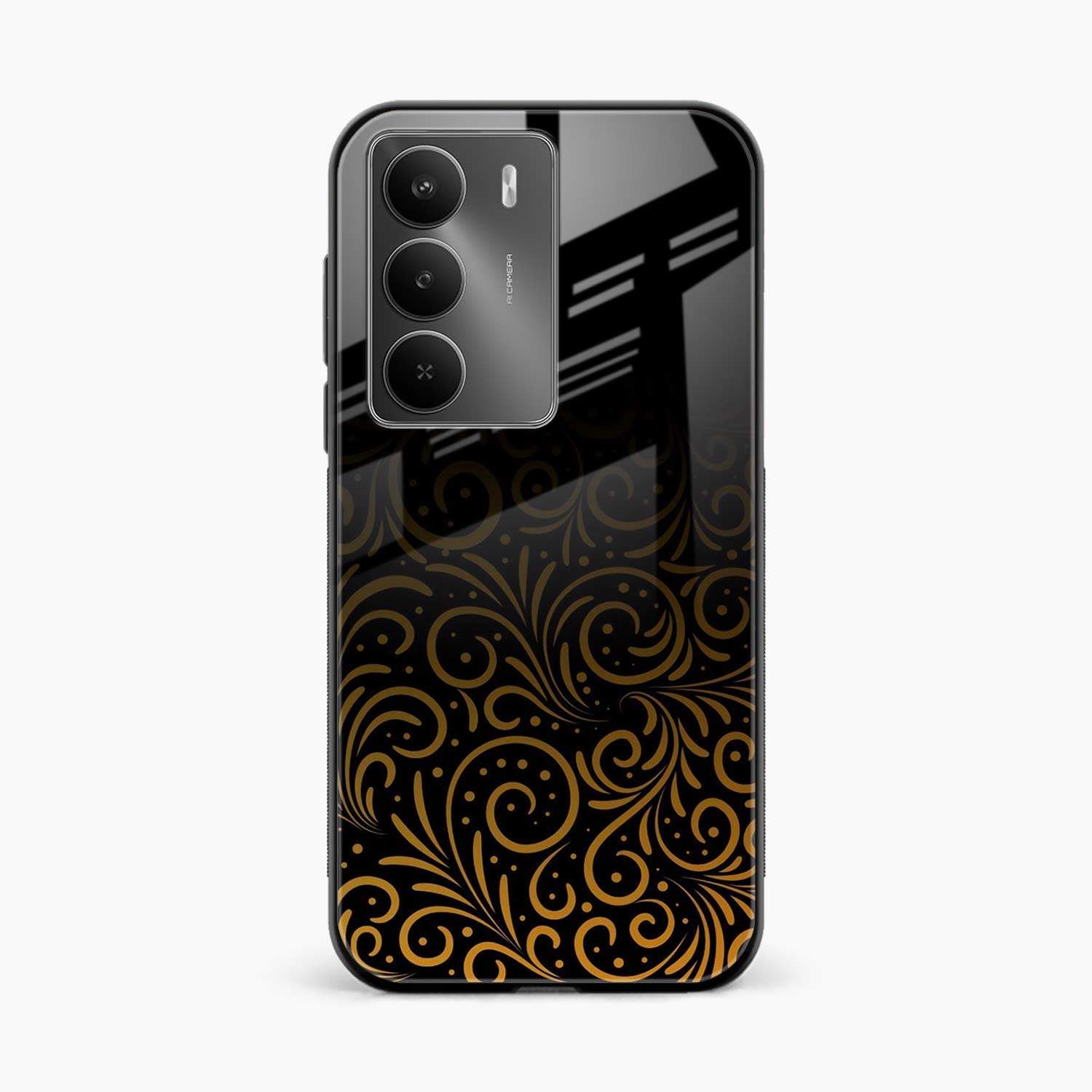 Golden Swirl Realme C75 5G Back Cover