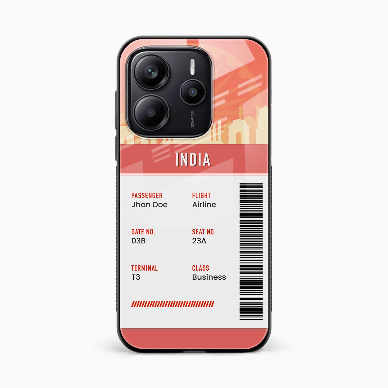 India Boarding Pass Redmi Note 14 SE 5G Back Cover