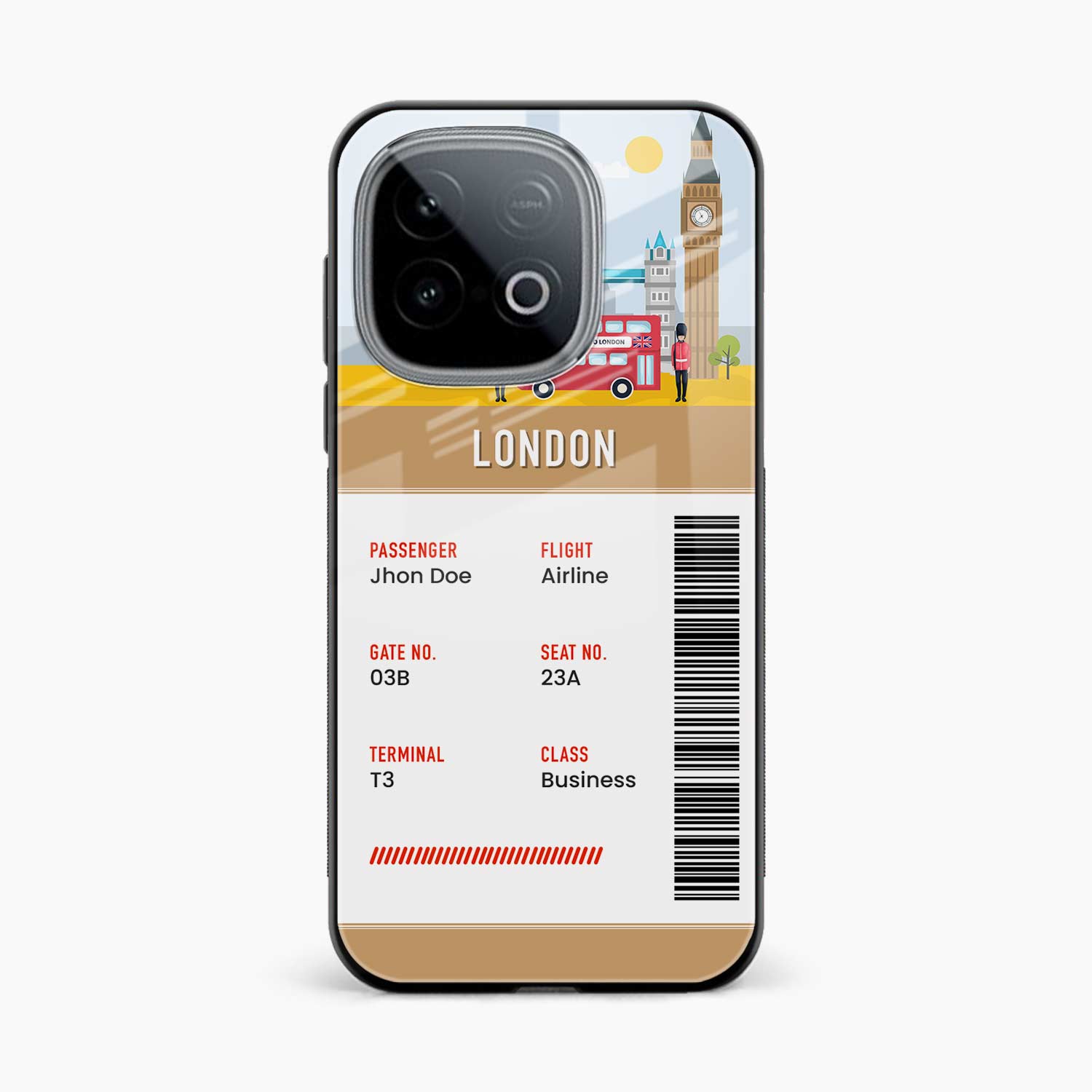 London Boarding Pass Iqoo Neo 10 Back Cover