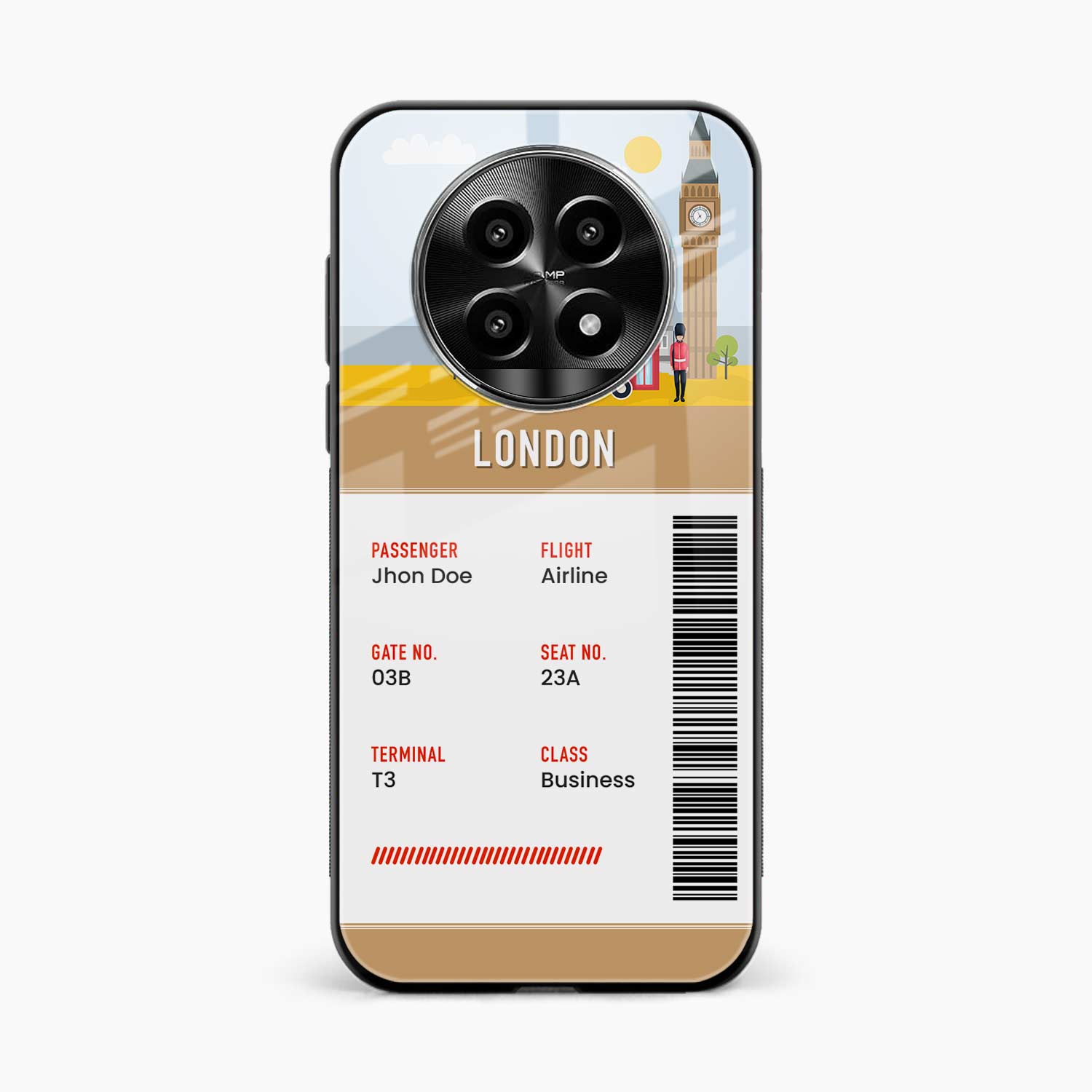 London Boarding Pass Realme 14 Pro Lite 5G Back Cover