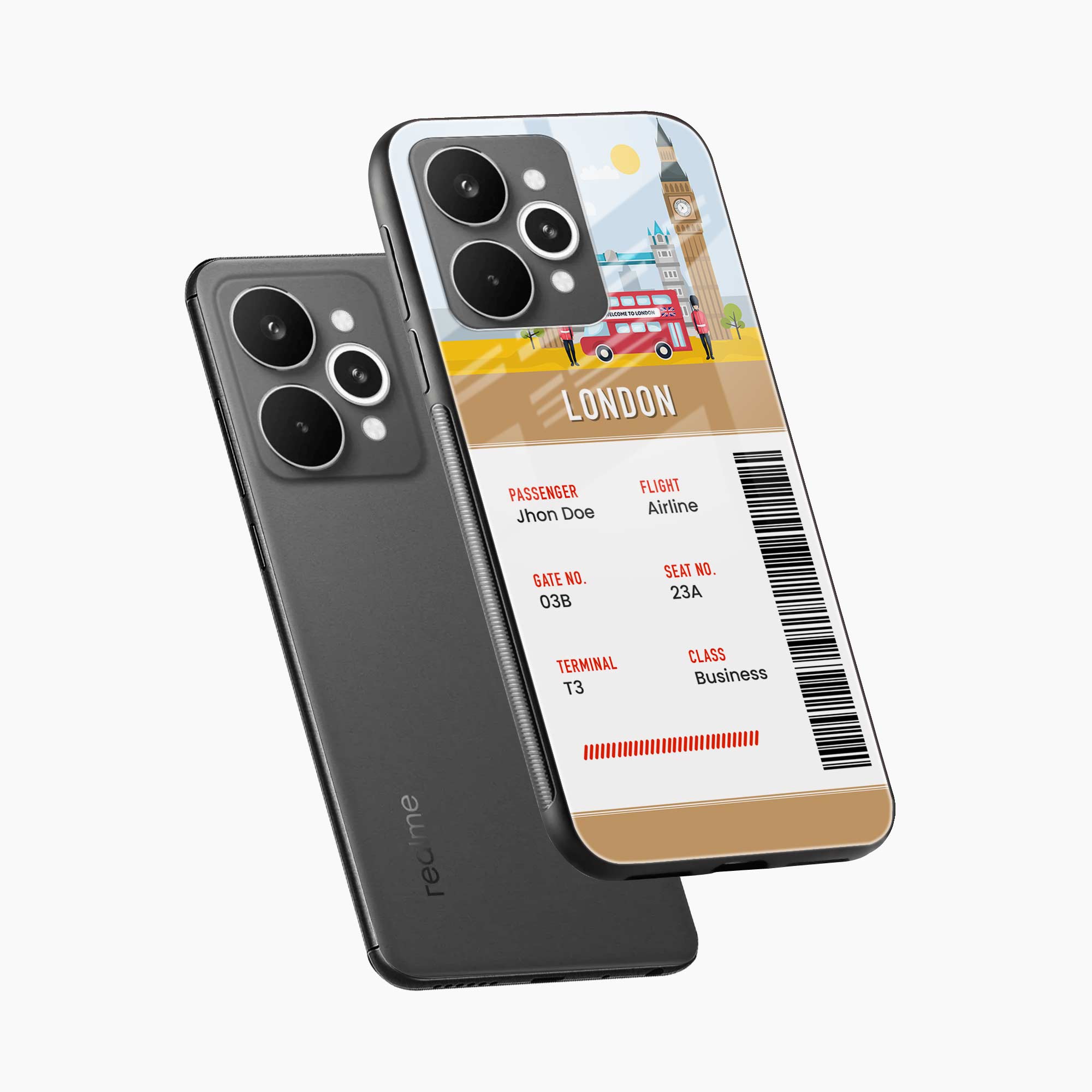 London Boarding Pass Realme 15 5G Back Cover