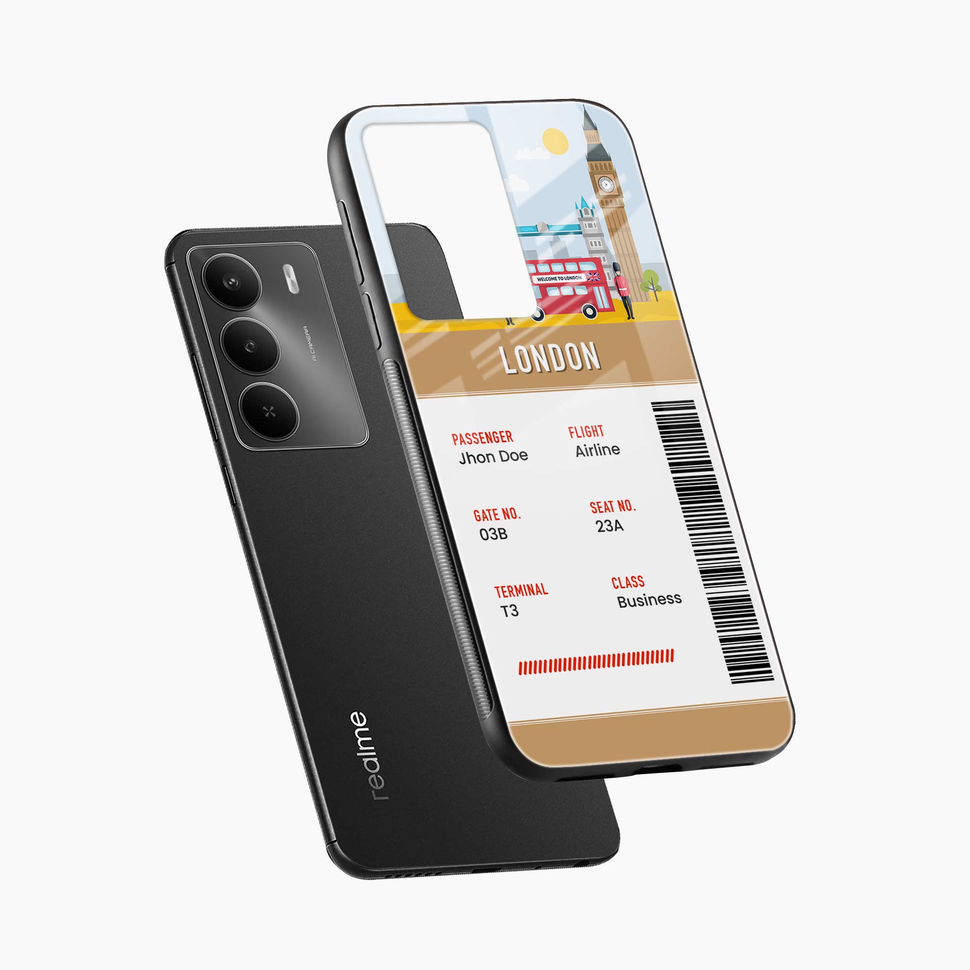 London Boarding Pass Realme C73 5G Back Cover
