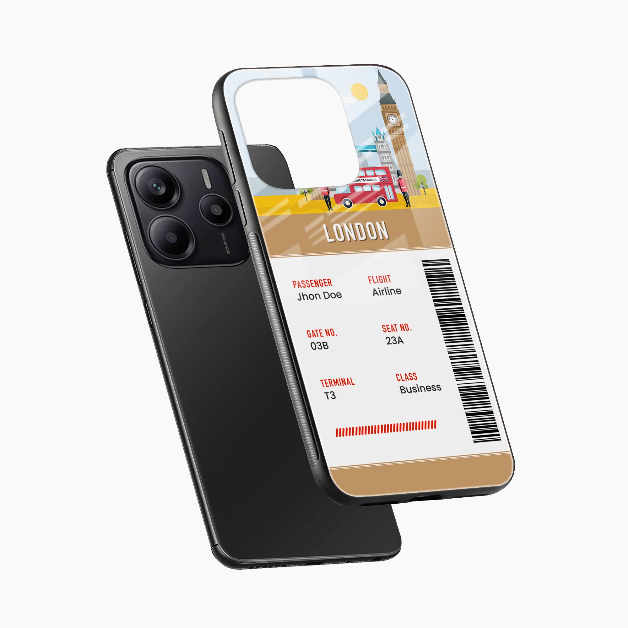 London Boarding Pass Redmi Note 14 SE 5G Back Cover