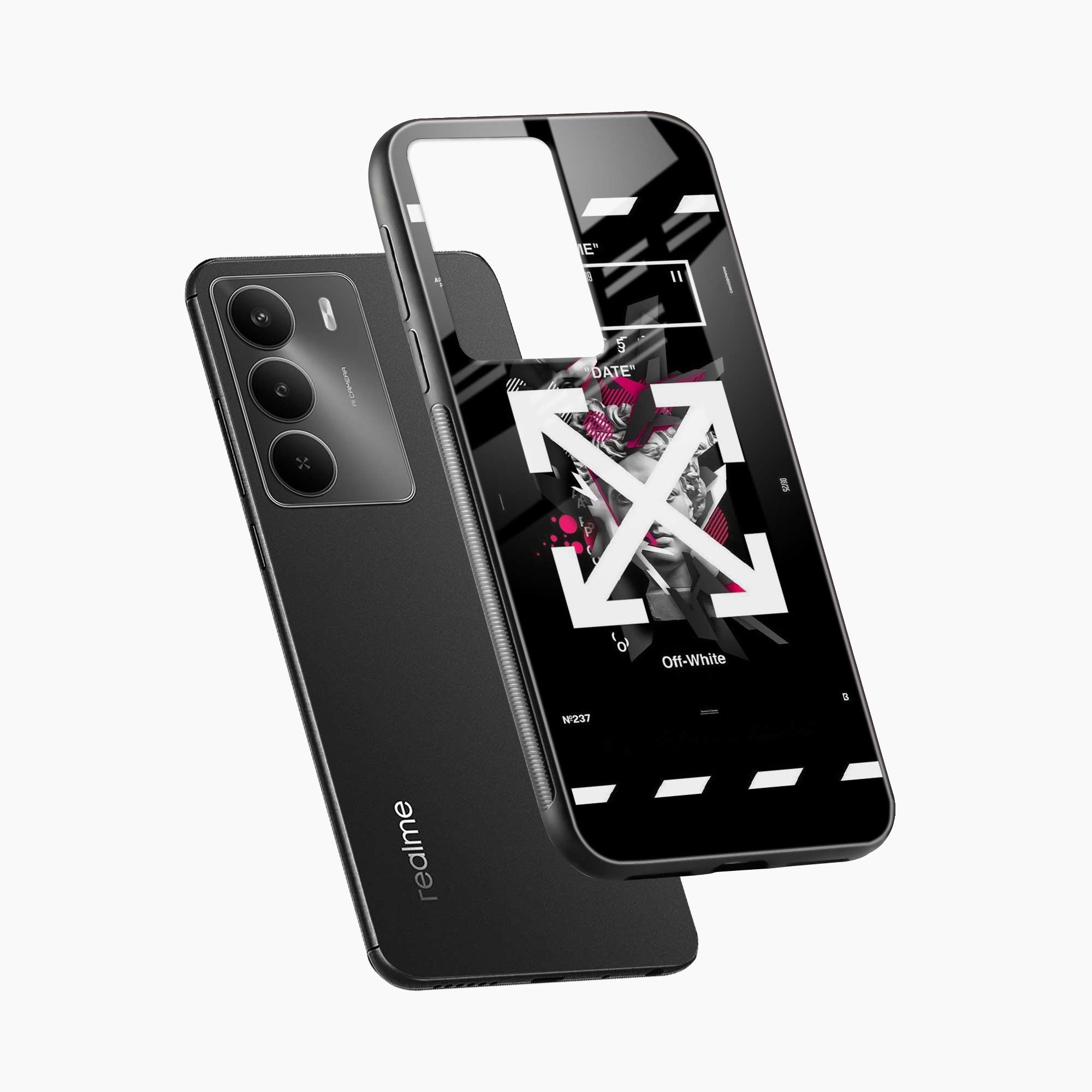 Off White Logo Realme C73 5G Back Cover