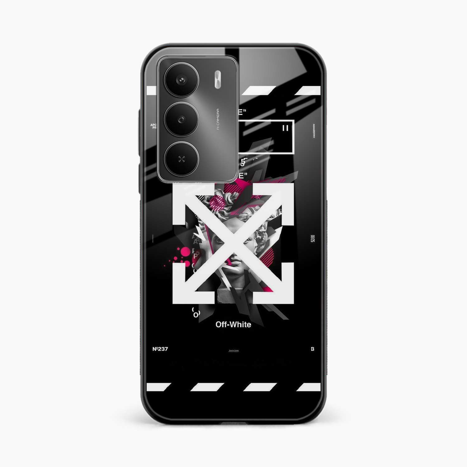 Off White Logo Realme C73 5G Back Cover