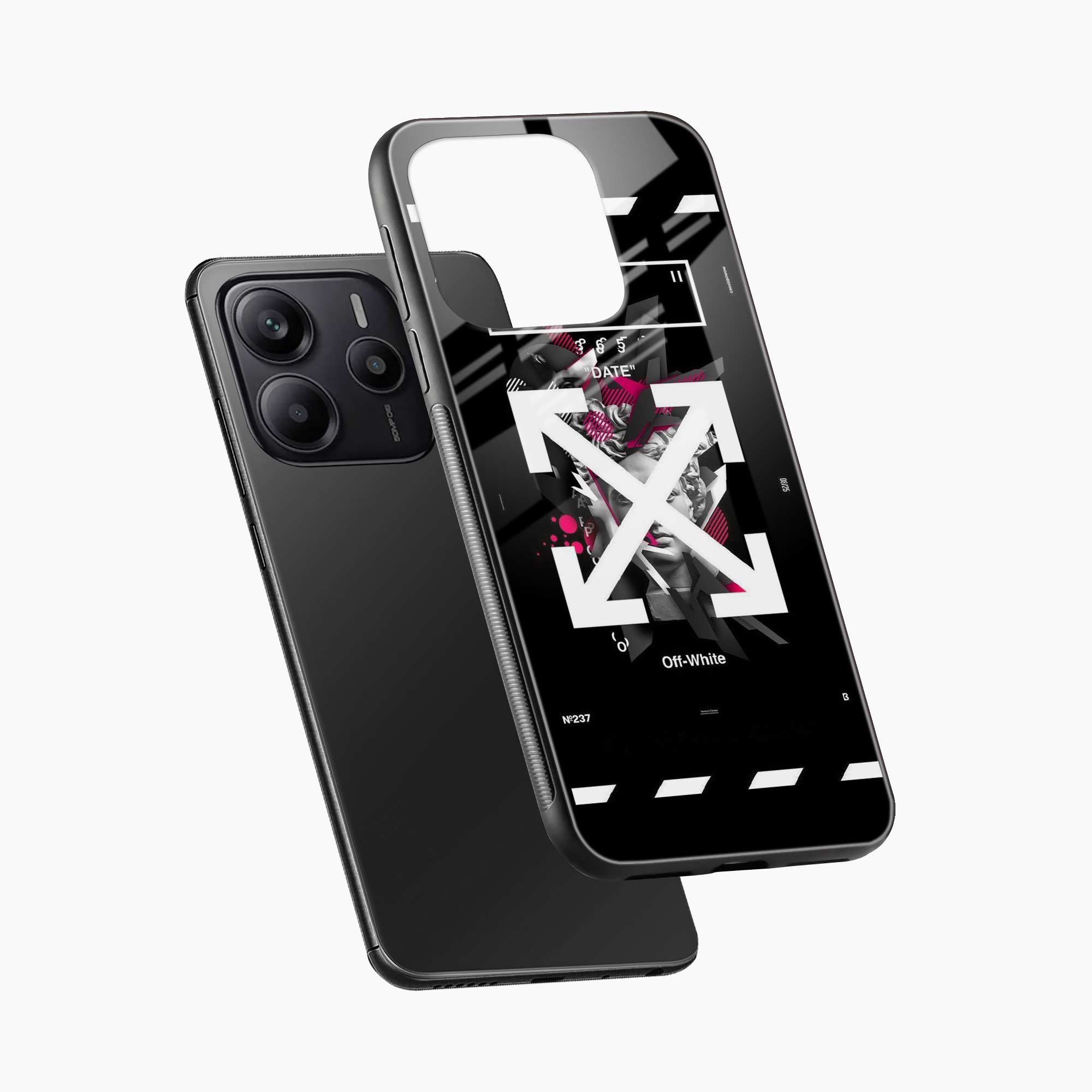 Off White Logo Redmi Note 14 SE 5G Back Cover