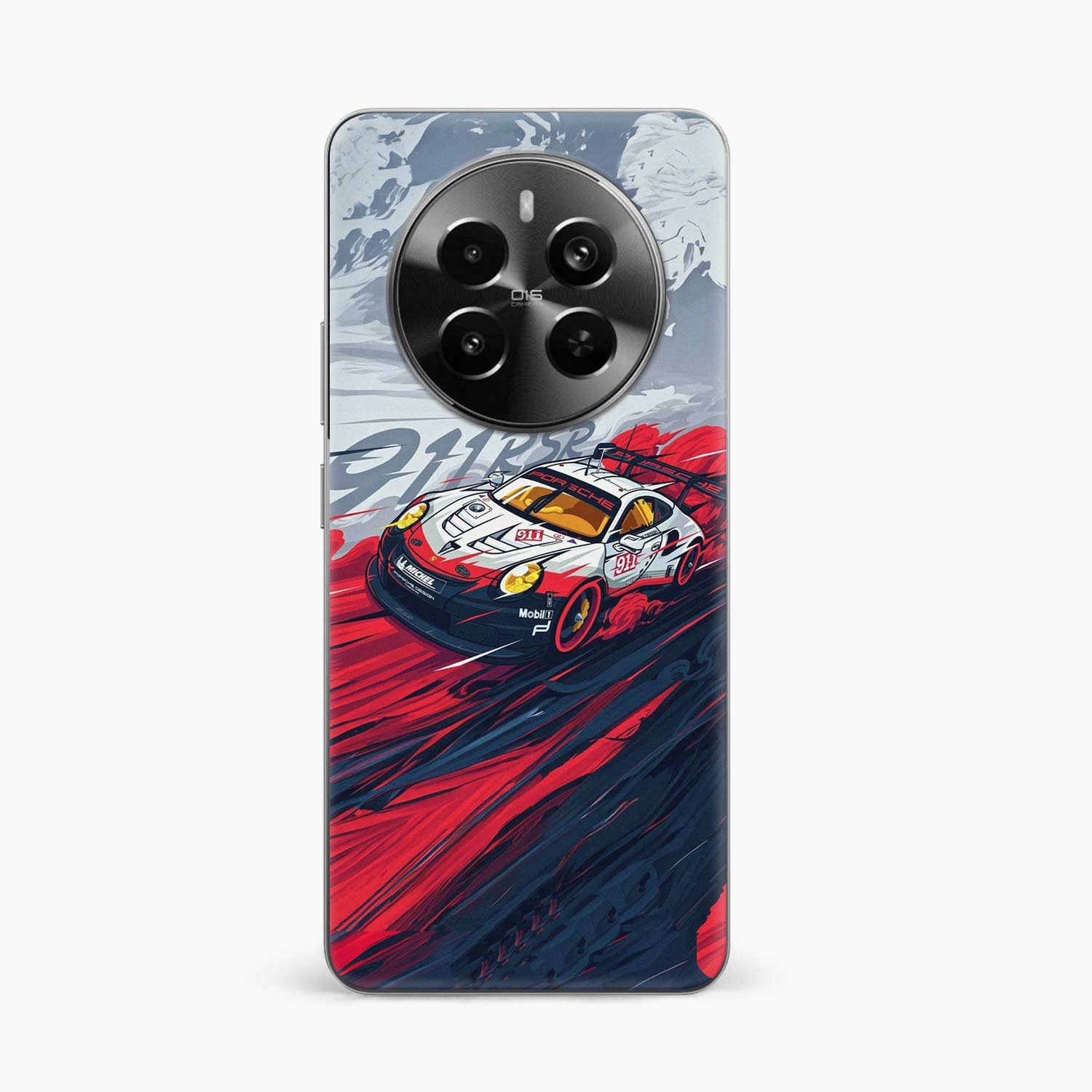 Red Sports Car Realme P1 5G Skin Wrap