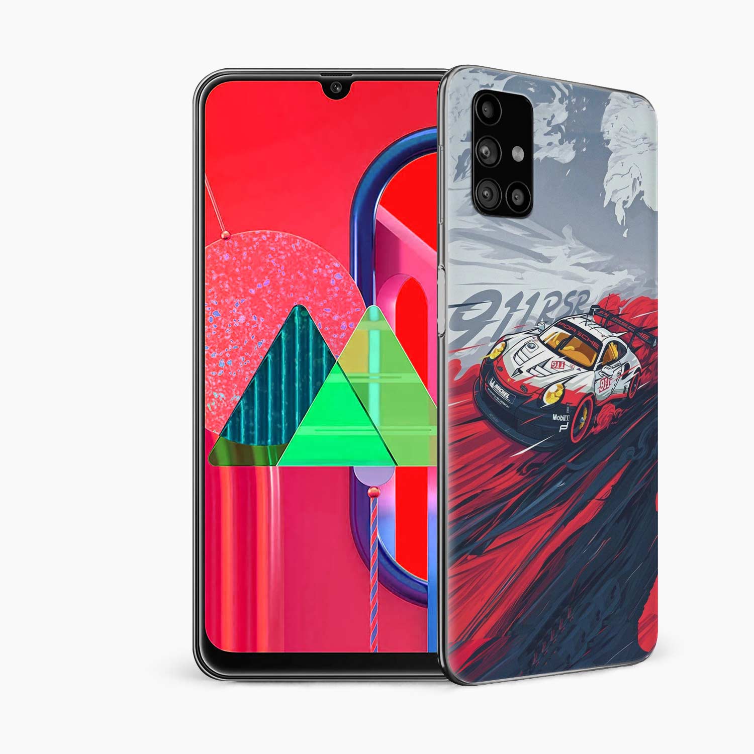 Red Sports Car Samsung M31s Skin Wrap