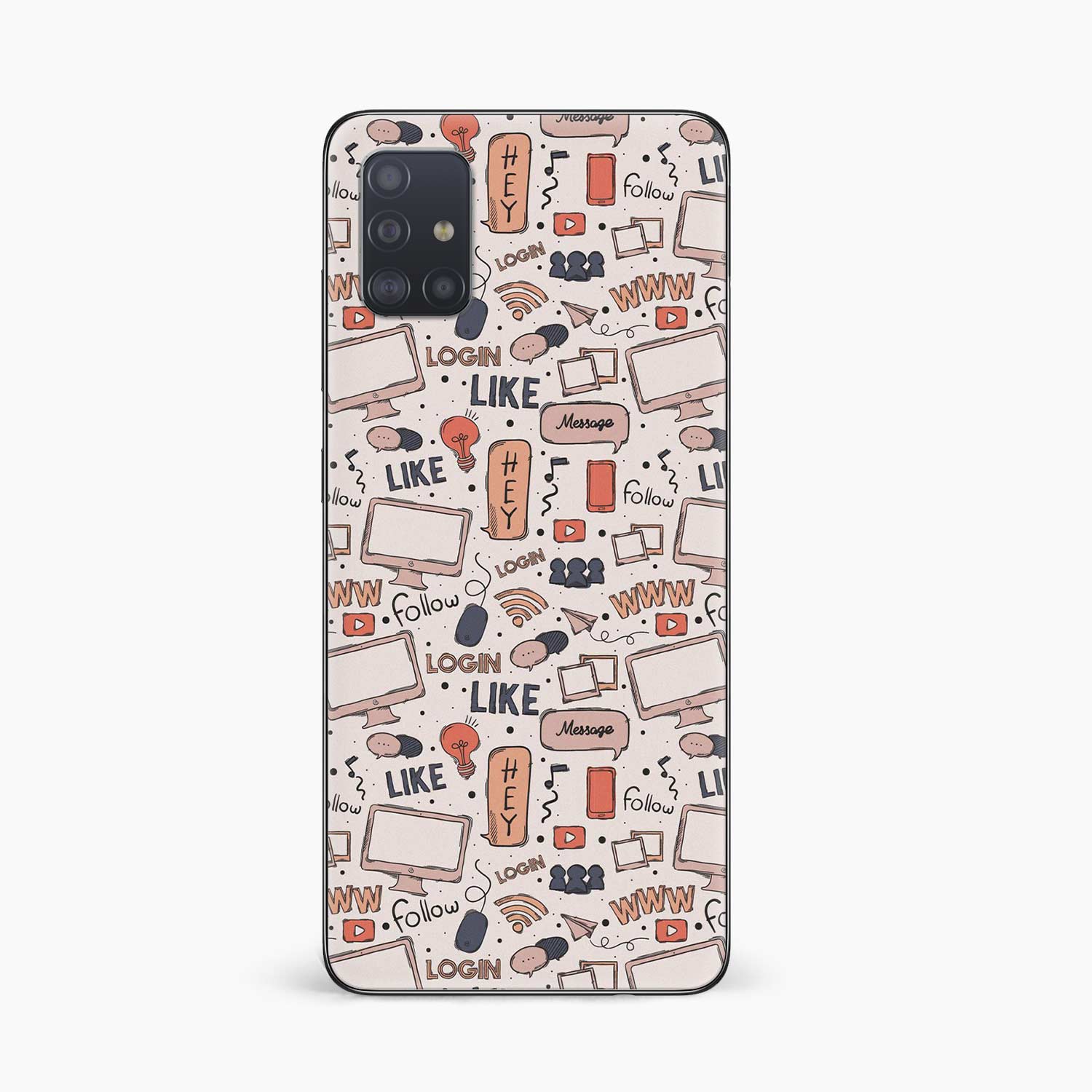 Social Media Samsung M31s Skin Wrap