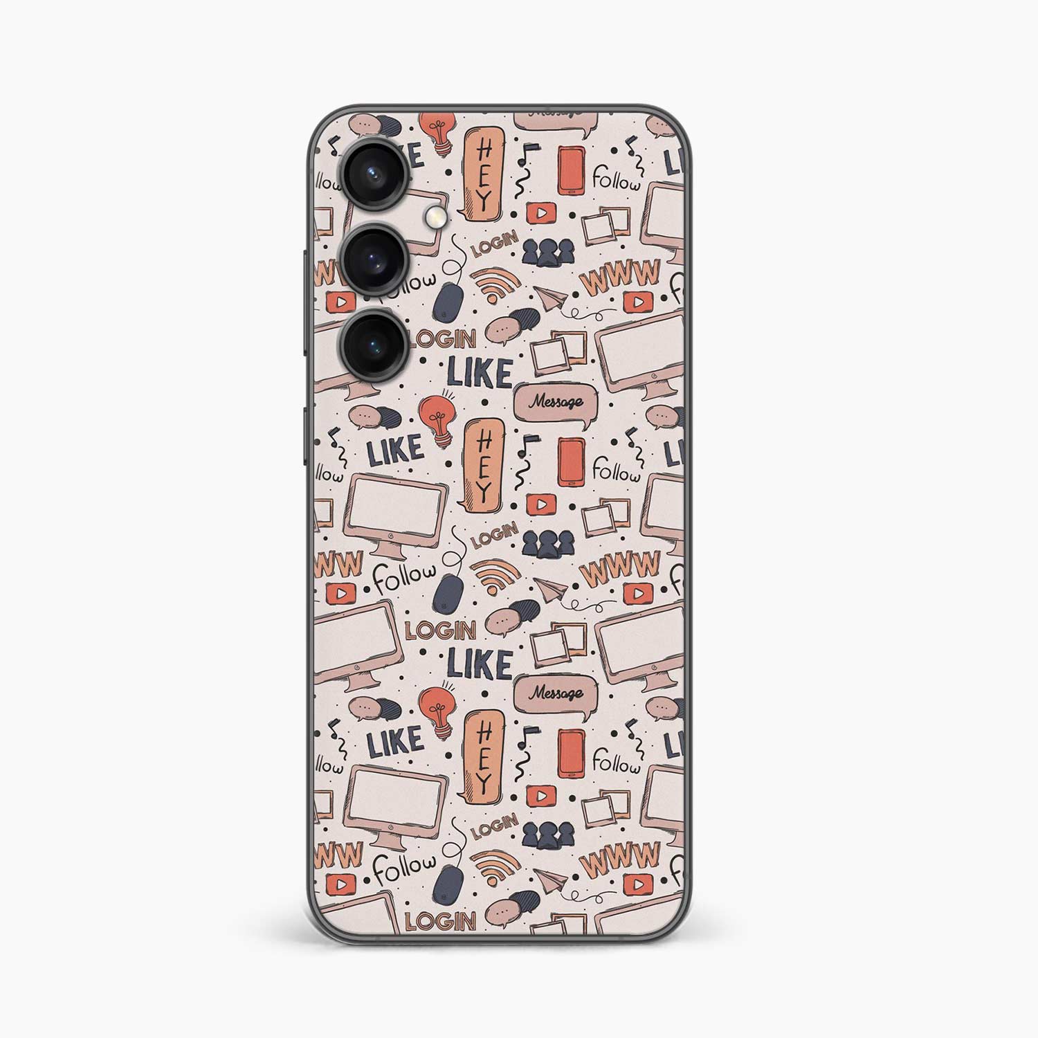 Social Media Samsung M55s 5G Skin Wrap
