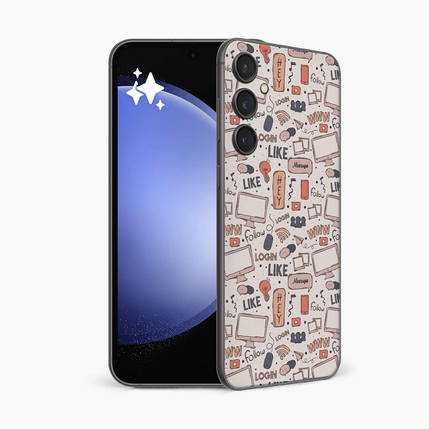 Social Media Samsung M55s 5G Skin Wrap