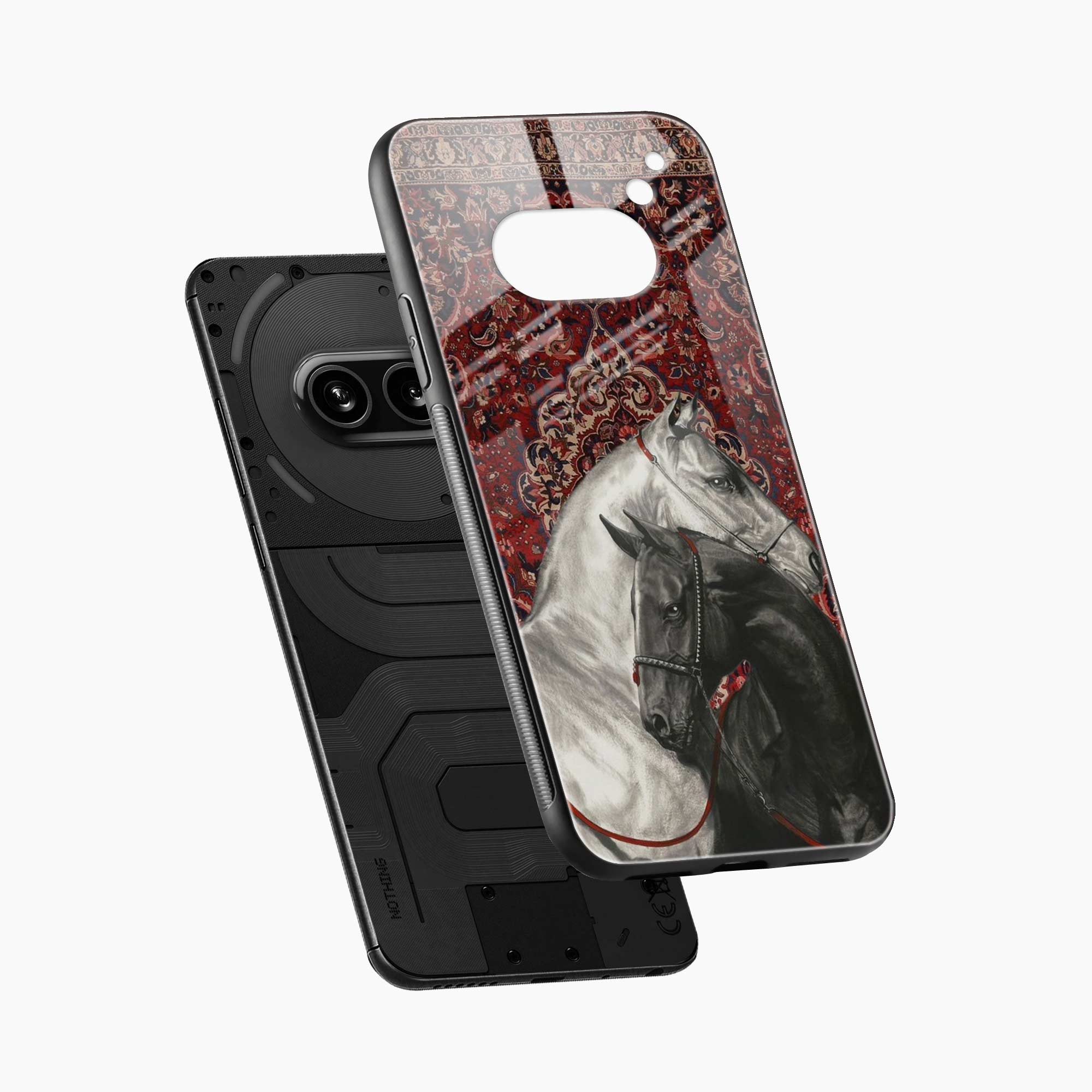 Black And White Horse Nothing Phone 2a Plus Back Cover
