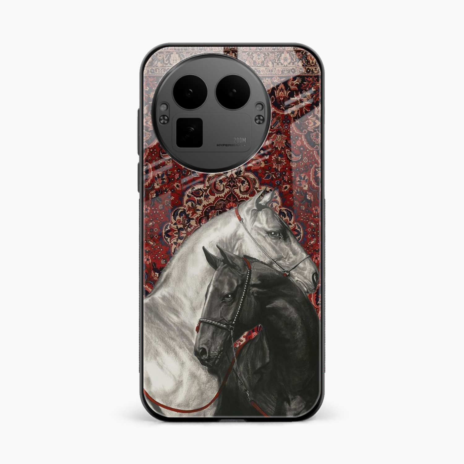 Black And White Horse Realme Gt 8 Pro Back Cover