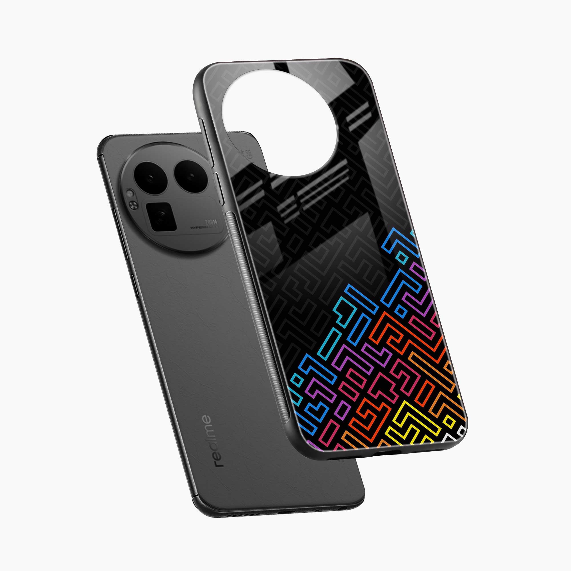 Black Maze Realme Gt 8 Pro Back Cover