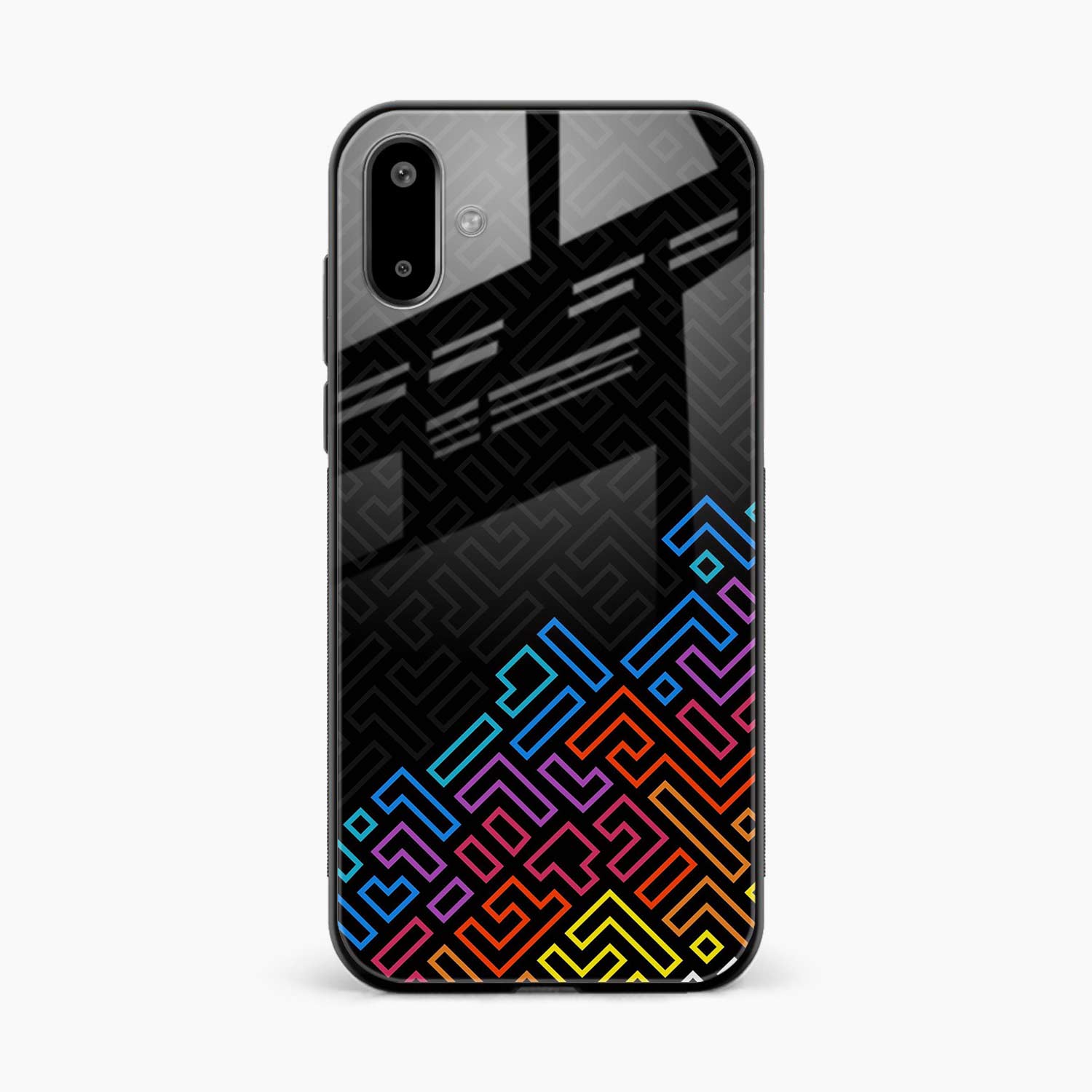 Black Maze Samsung F07 Back Cover