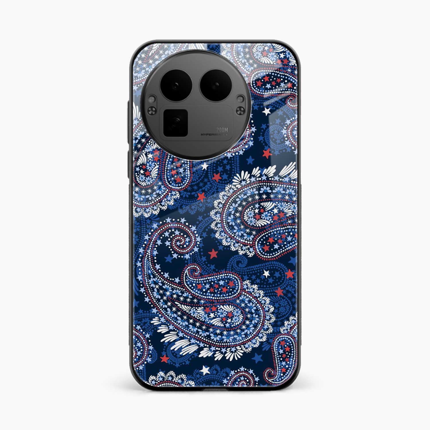 Blue Colored Classical Pattern Realme Gt 8 Pro Back Cover