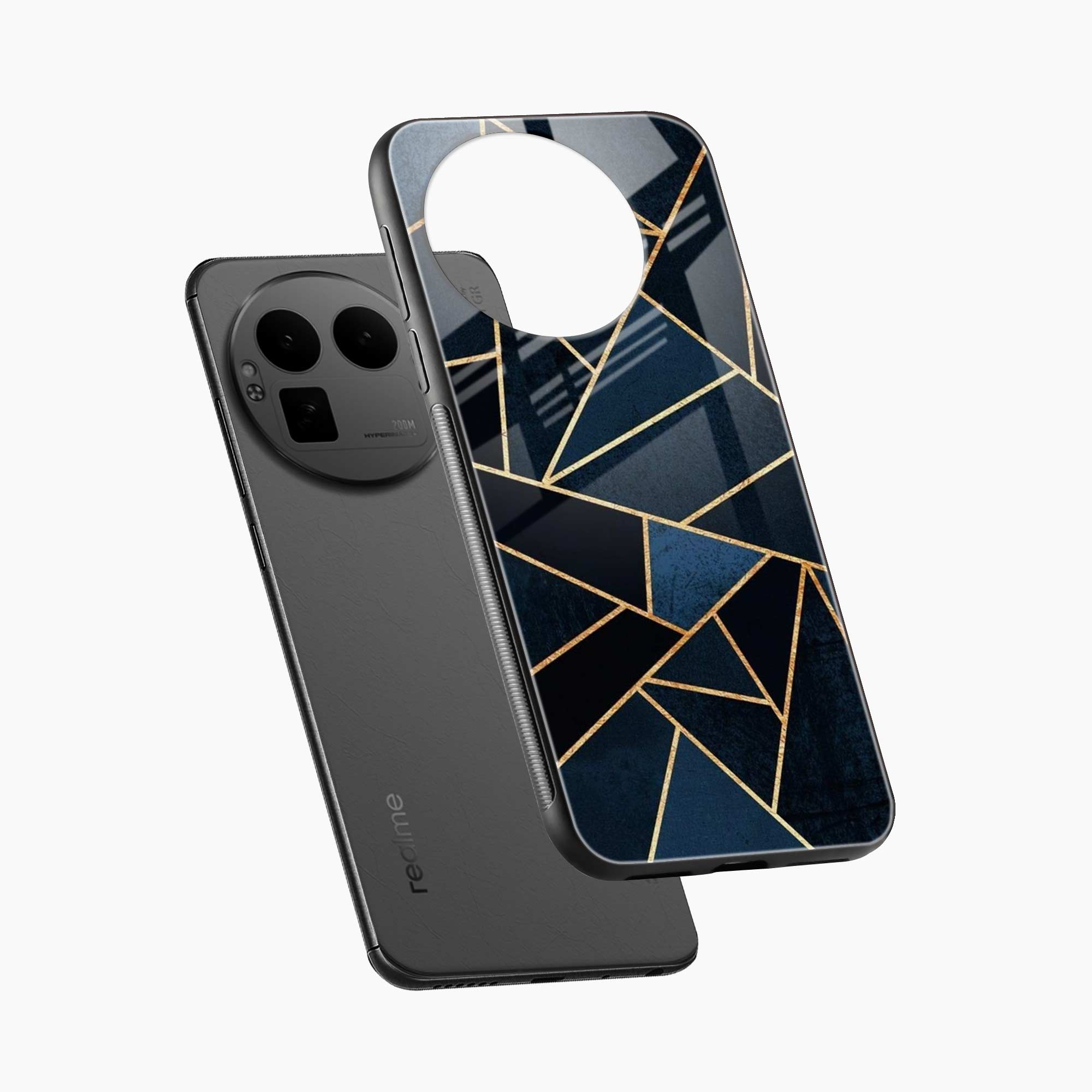 Diagonal Marble Golden Cut Realme Gt 8 Pro Back Cover