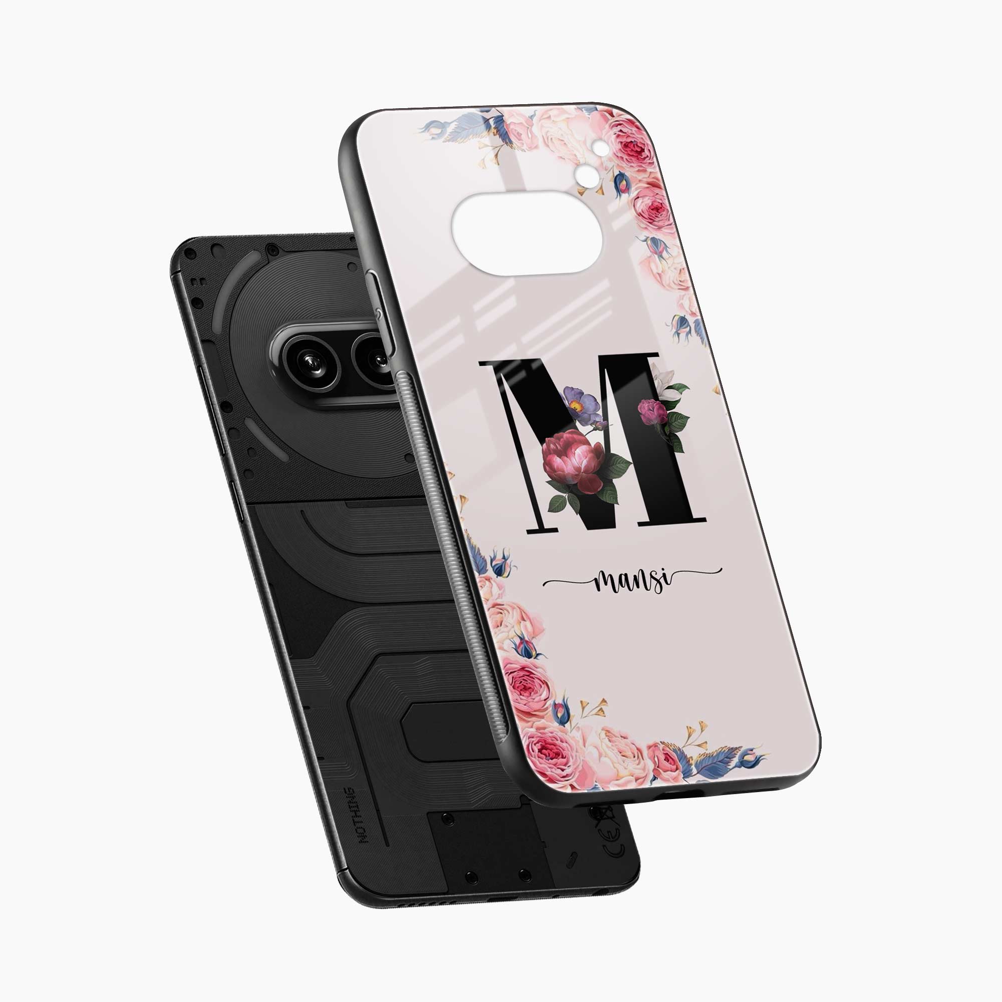 Floral Name Personalised Nothing Phone 2a Plus Back Cover