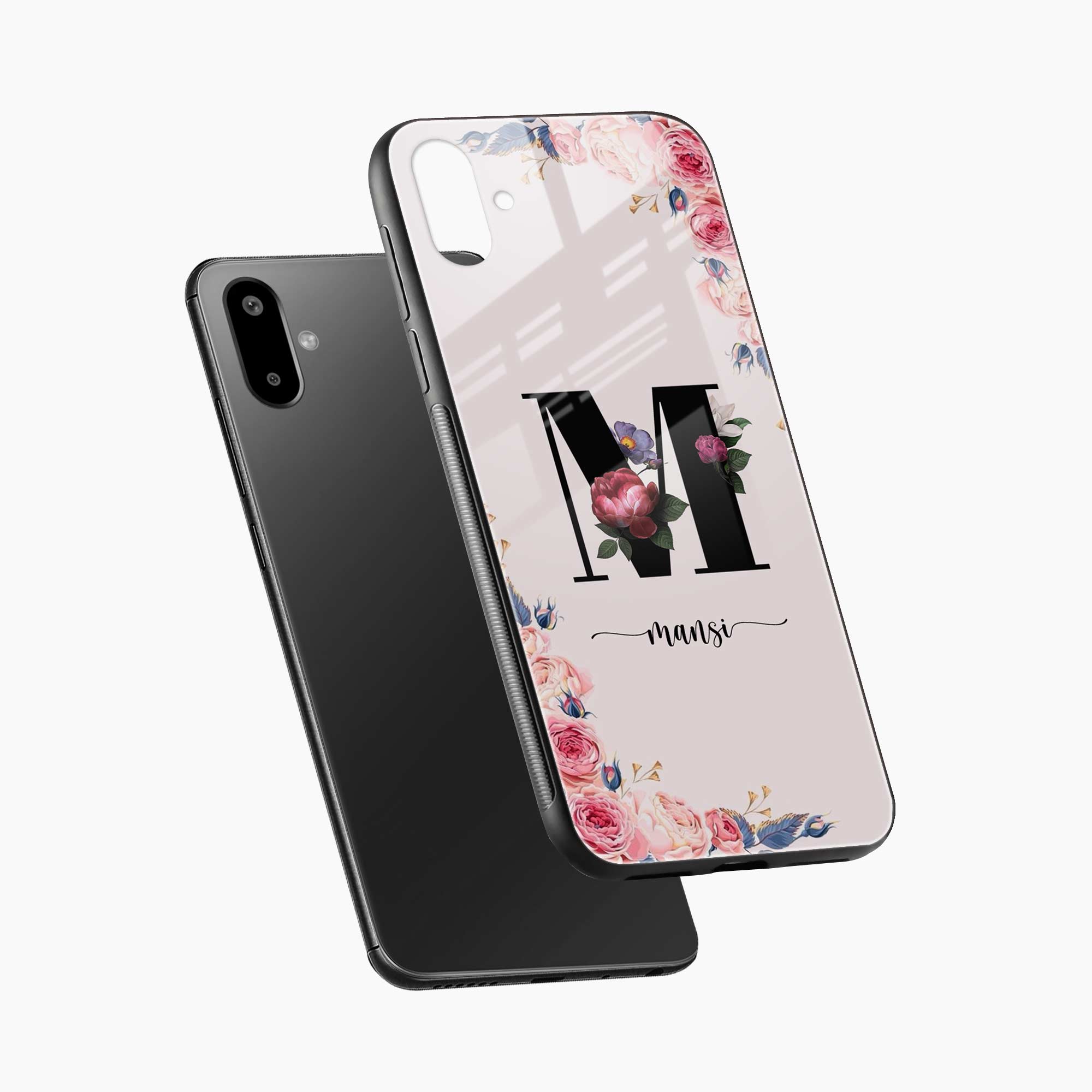 Floral Name Personalised Samsung F07 Back Cover