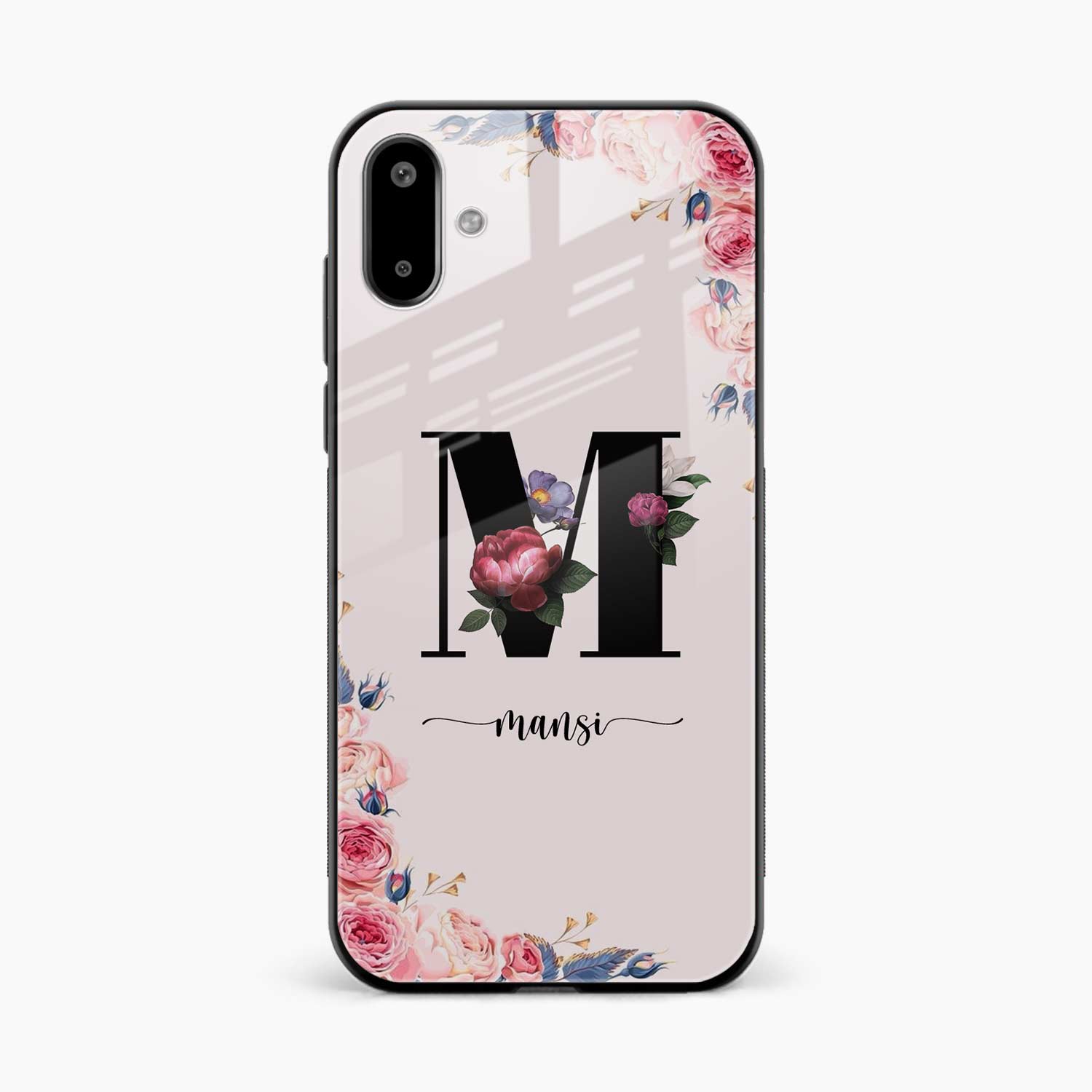 Floral Name Personalised Samsung F07 Back Cover