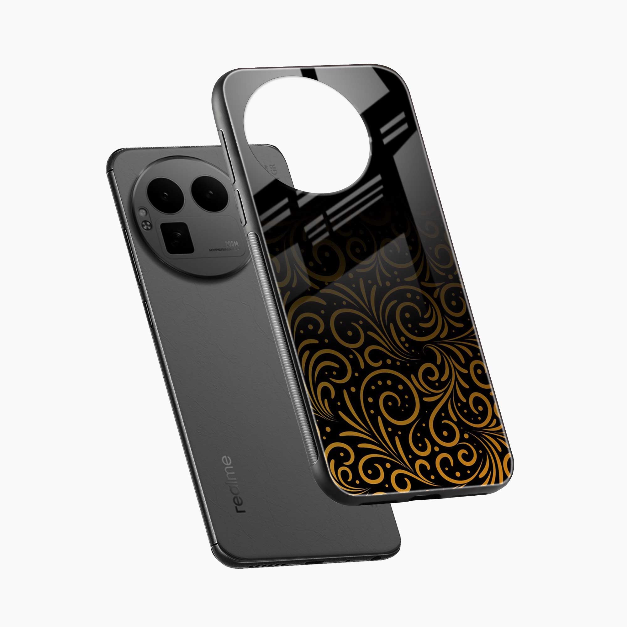 Golden Swirl Realme Gt 8 Pro Back Cover