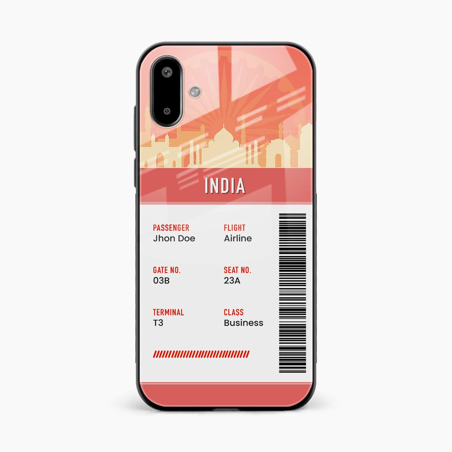 India Boarding Pass Samsung F07 Back Cover