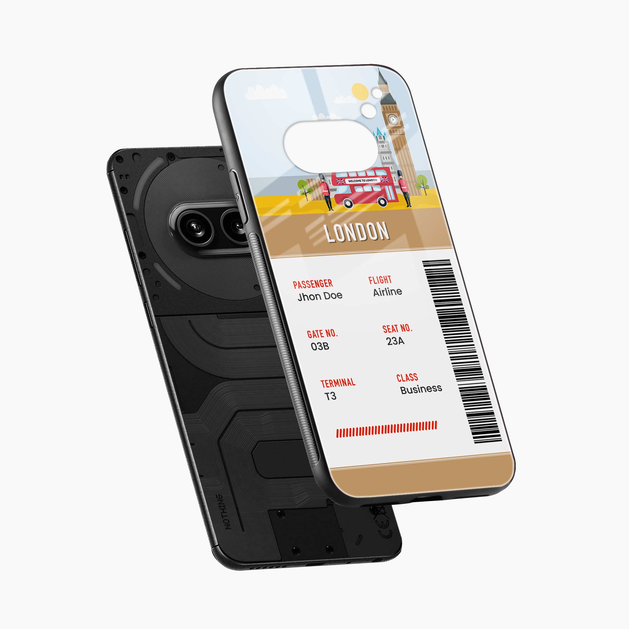 London Boarding Pass Nothing Phone 2a Plus Back Cover