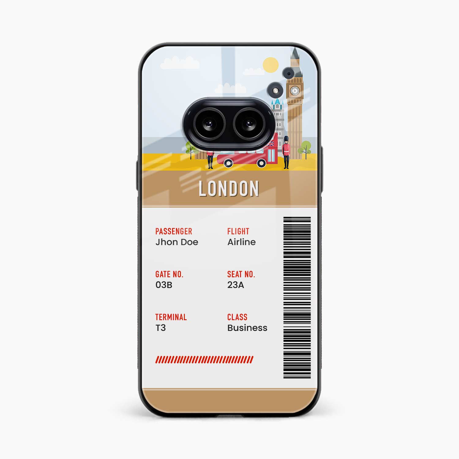 London Boarding Pass Nothing Phone 2a Plus Back Cover