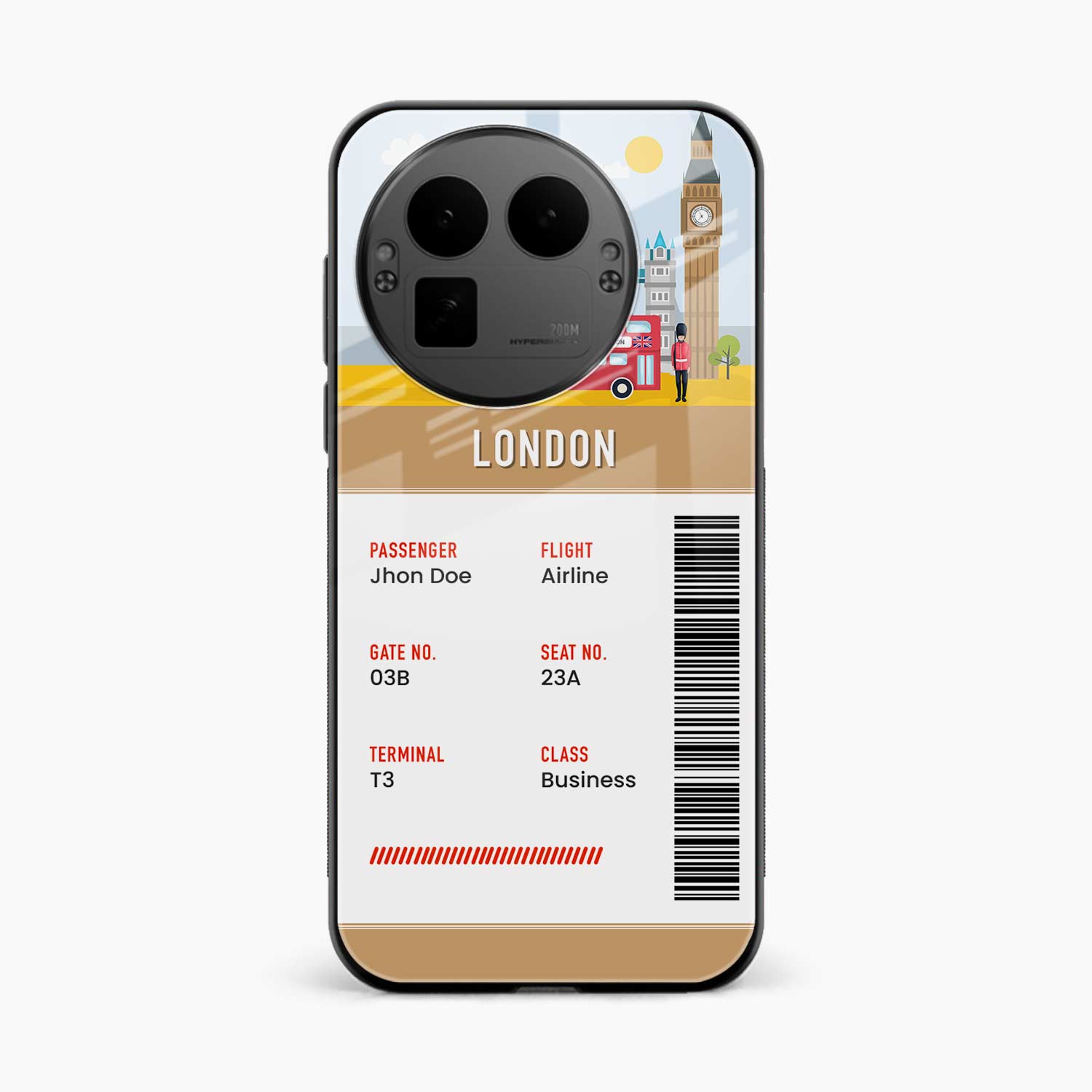 London Boarding Pass Realme Gt 8 Pro Back Cover