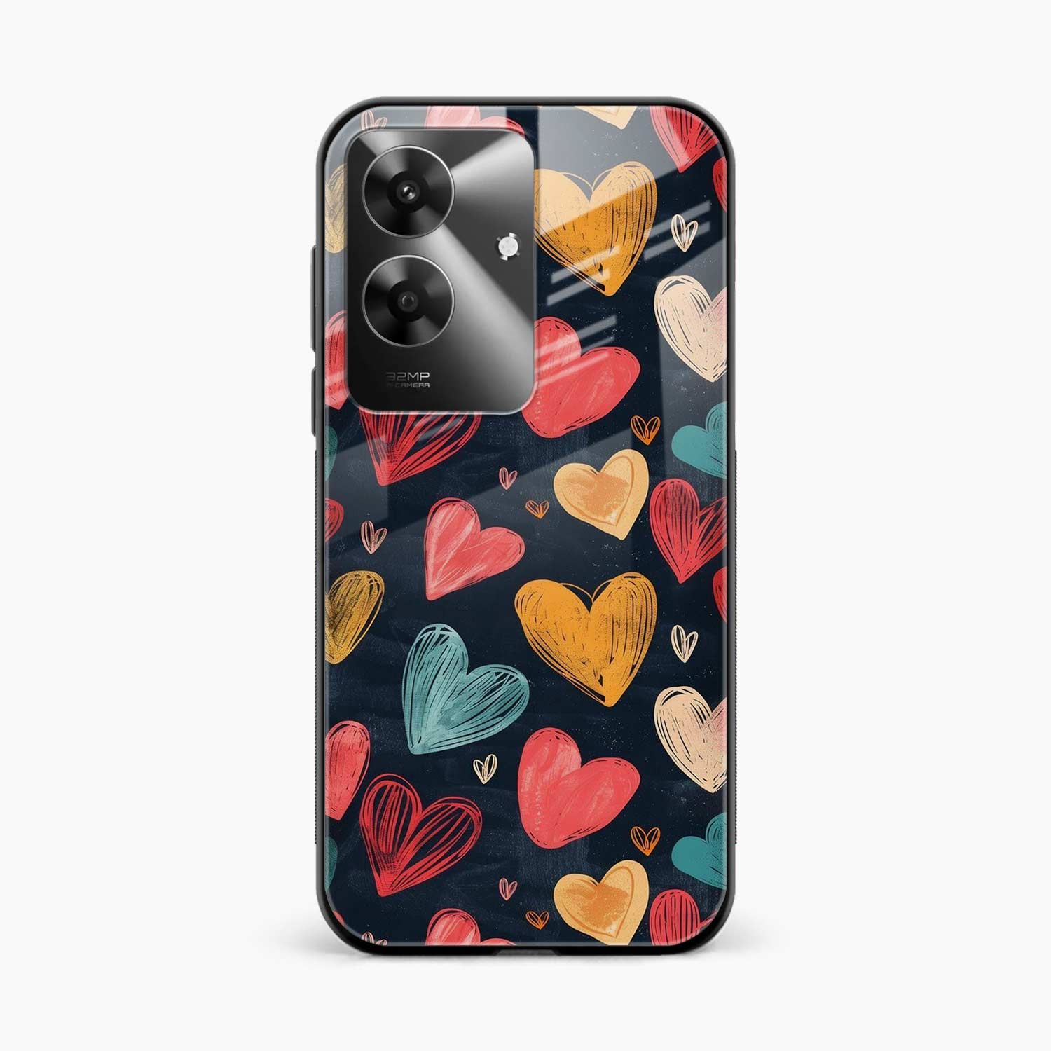 Colorful Hearts Realme Narzo N61 Back Cover