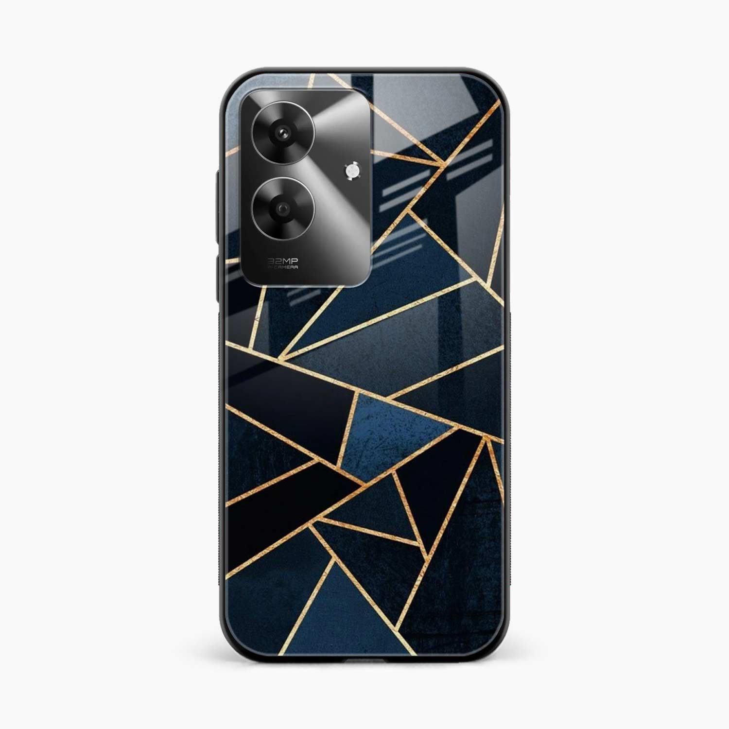 Diagonal Marble Golden Cut Realme Narzo N61 Back Cover