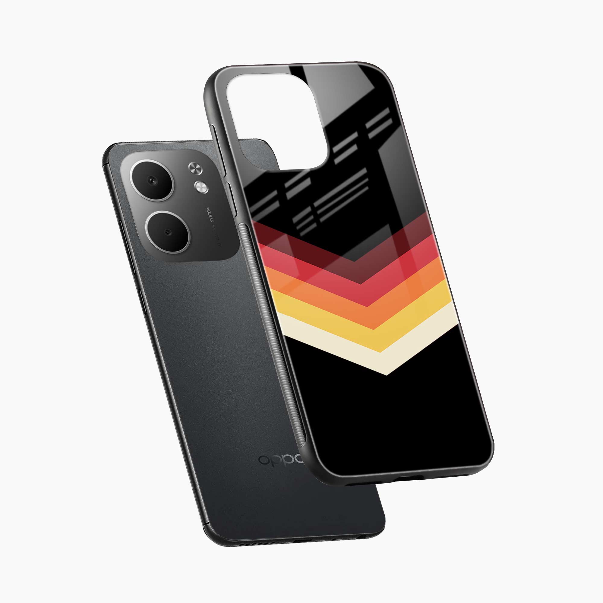 Rewind Strips Pattern Oppo A5x 5G Back Cover